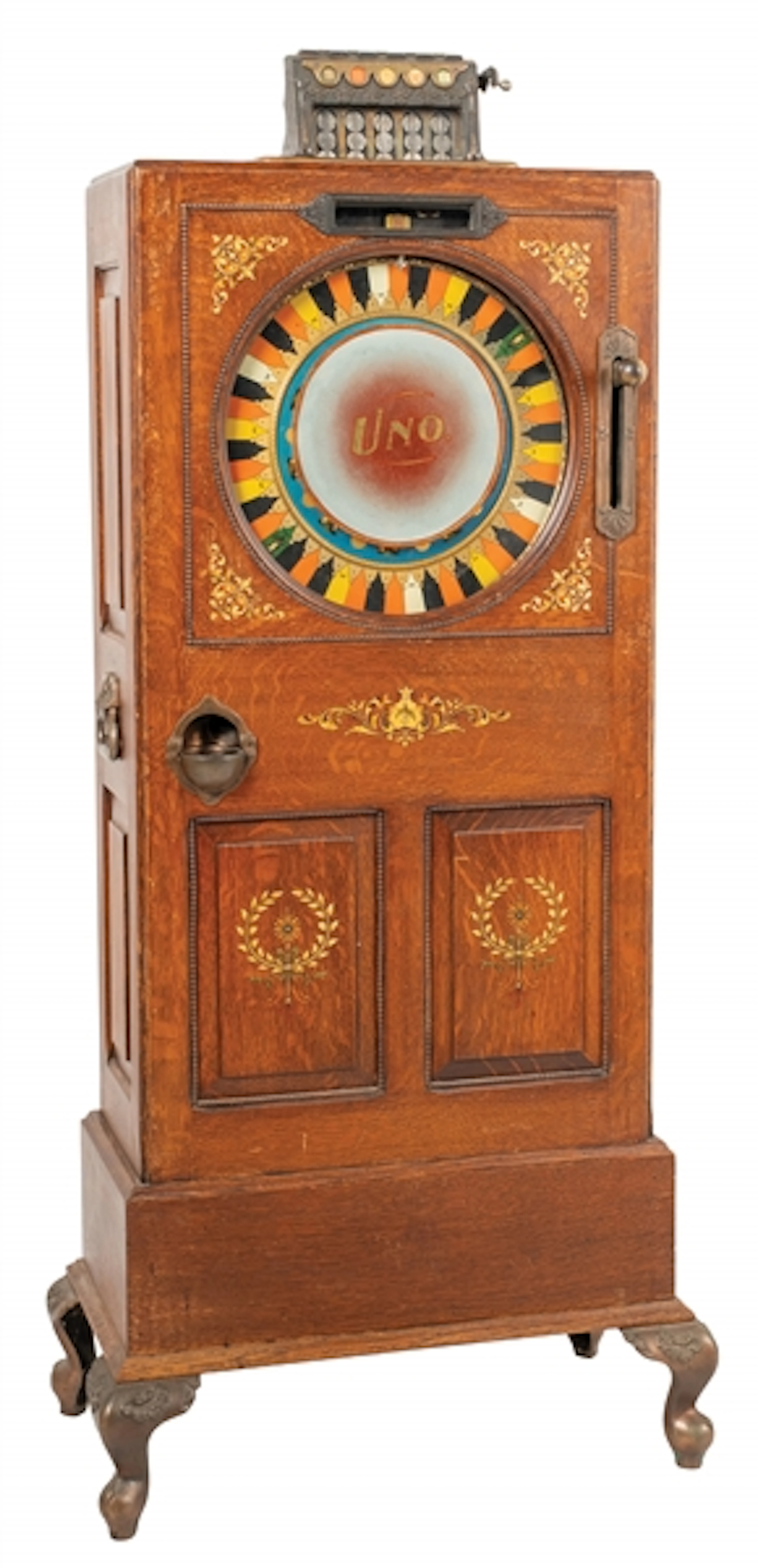 RARE PAUL BERGER "UNO" UPRIGHT SLOT MACHINE