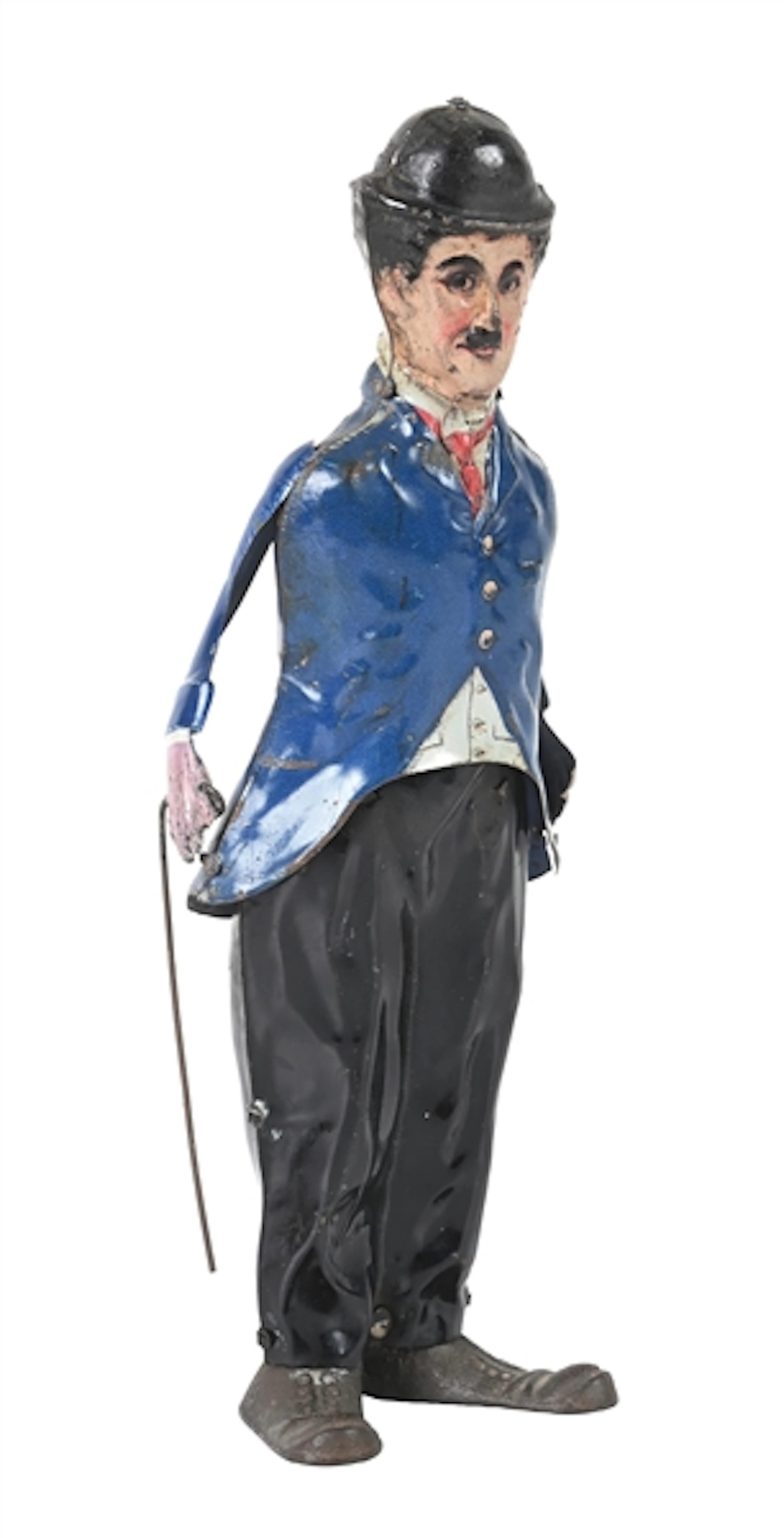 EARLY CHARLIE CHAPLIN TIN LITHO WIND-UP WALKING TOY
