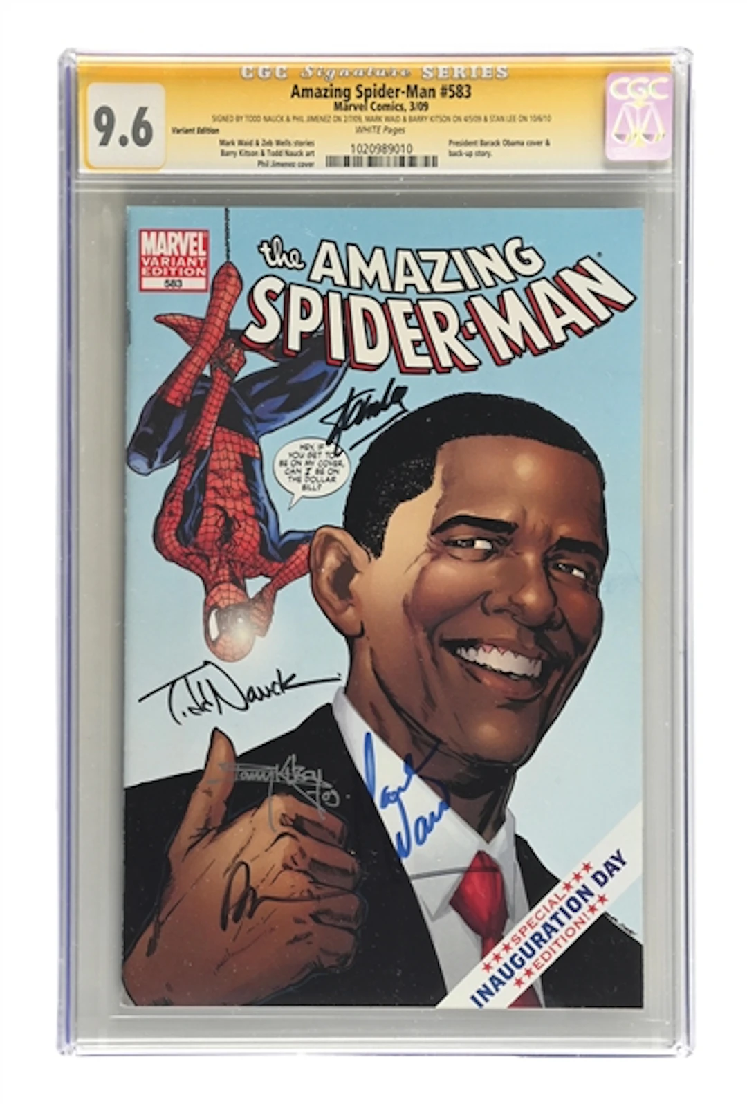 SIGNED & GRADED THE AMAZING SPIDER-MAN NO. 583 VARIANT EDITION COMIC BOOK