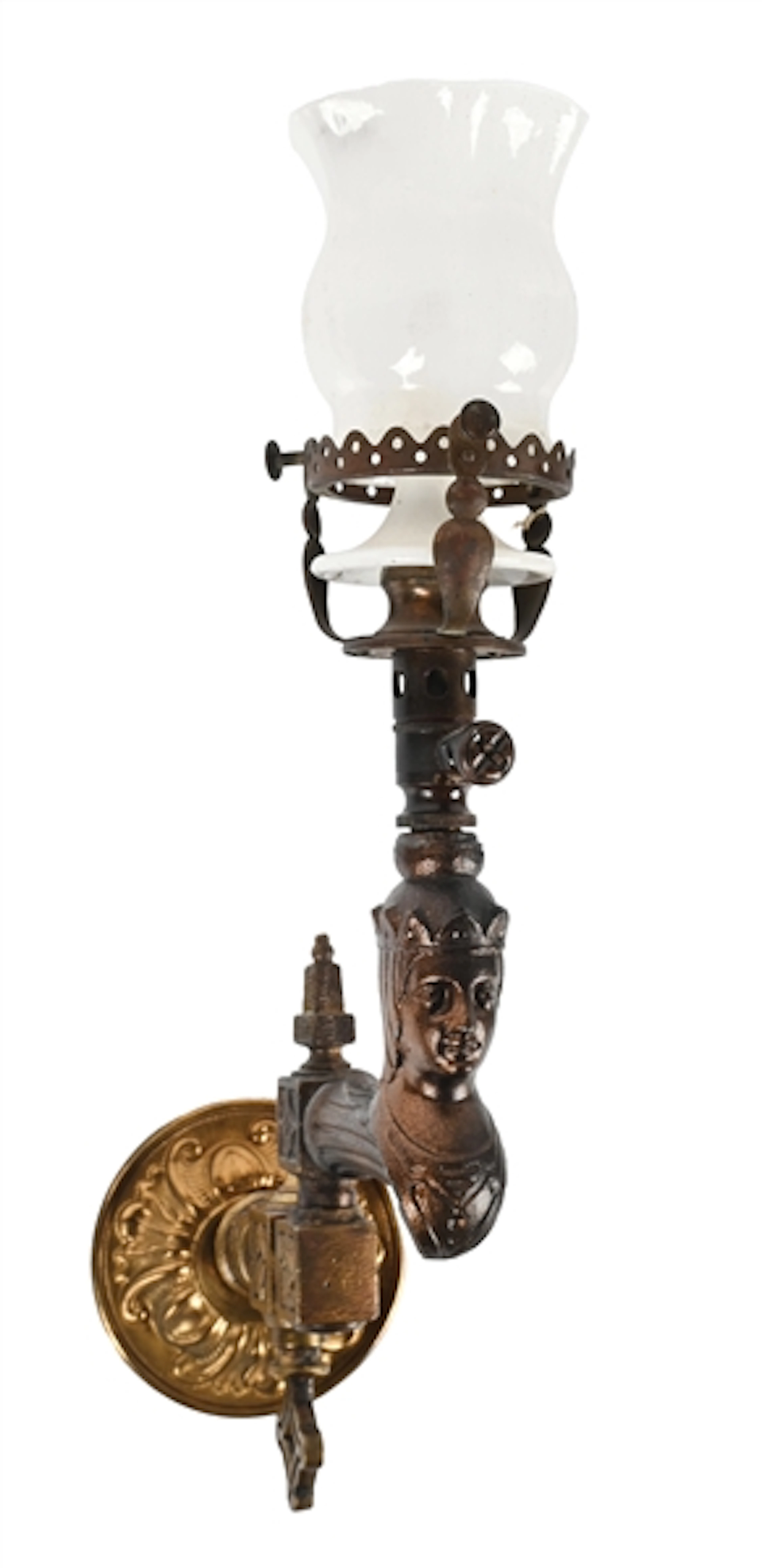 FIGURAL QUEEN OF HEARTS WALL MOUNT GAS CIGAR LIGHTER