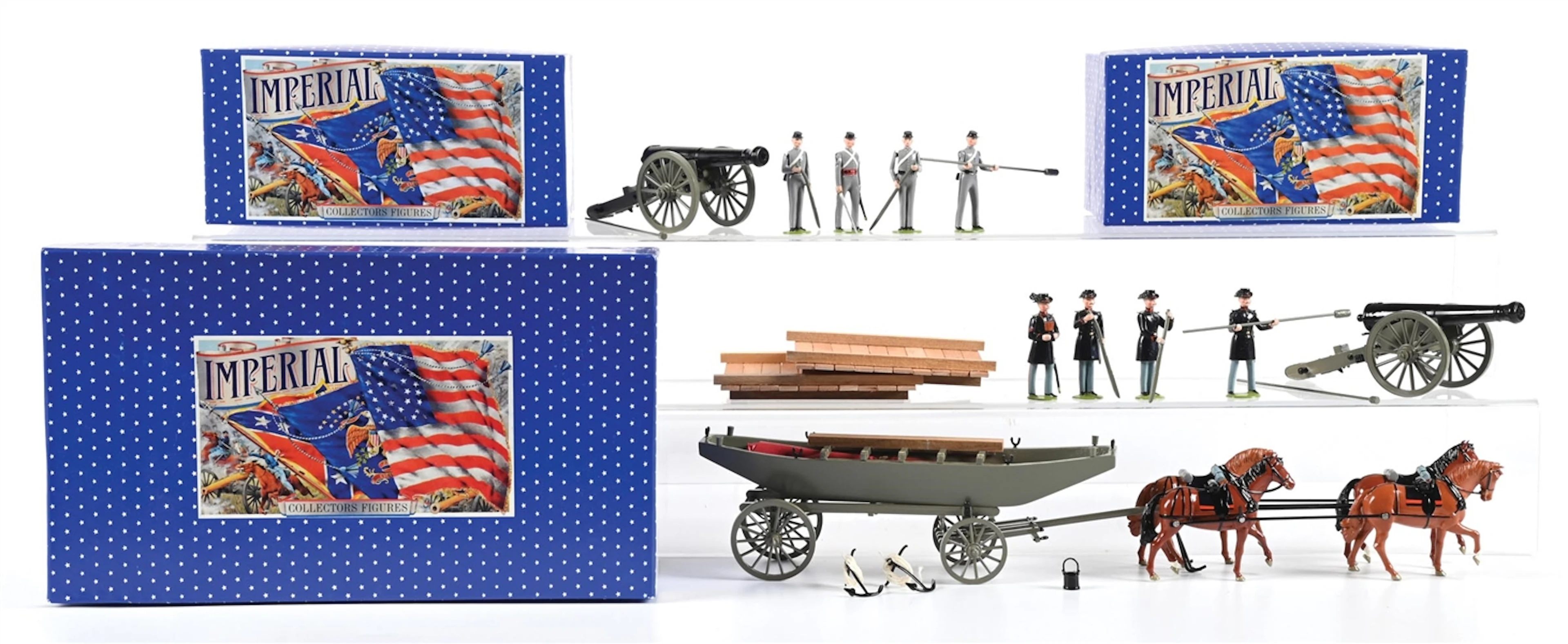 LOT OF 3: IMPERIAL TOY SOLDIER SETS IN ORIGINAL BOXES