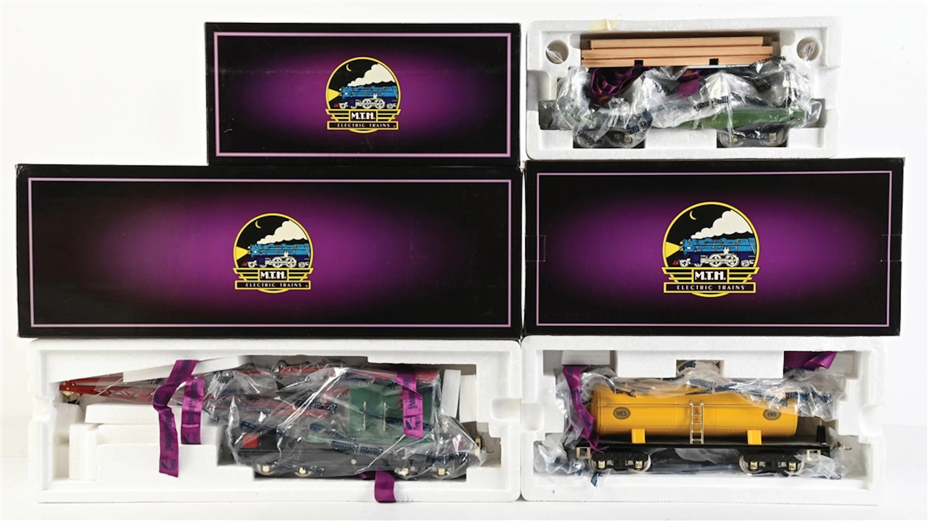 LOT OF 3: MTH IVES STANDARD GA. NO. 190, 197, AND 199 FREIGHT CARS