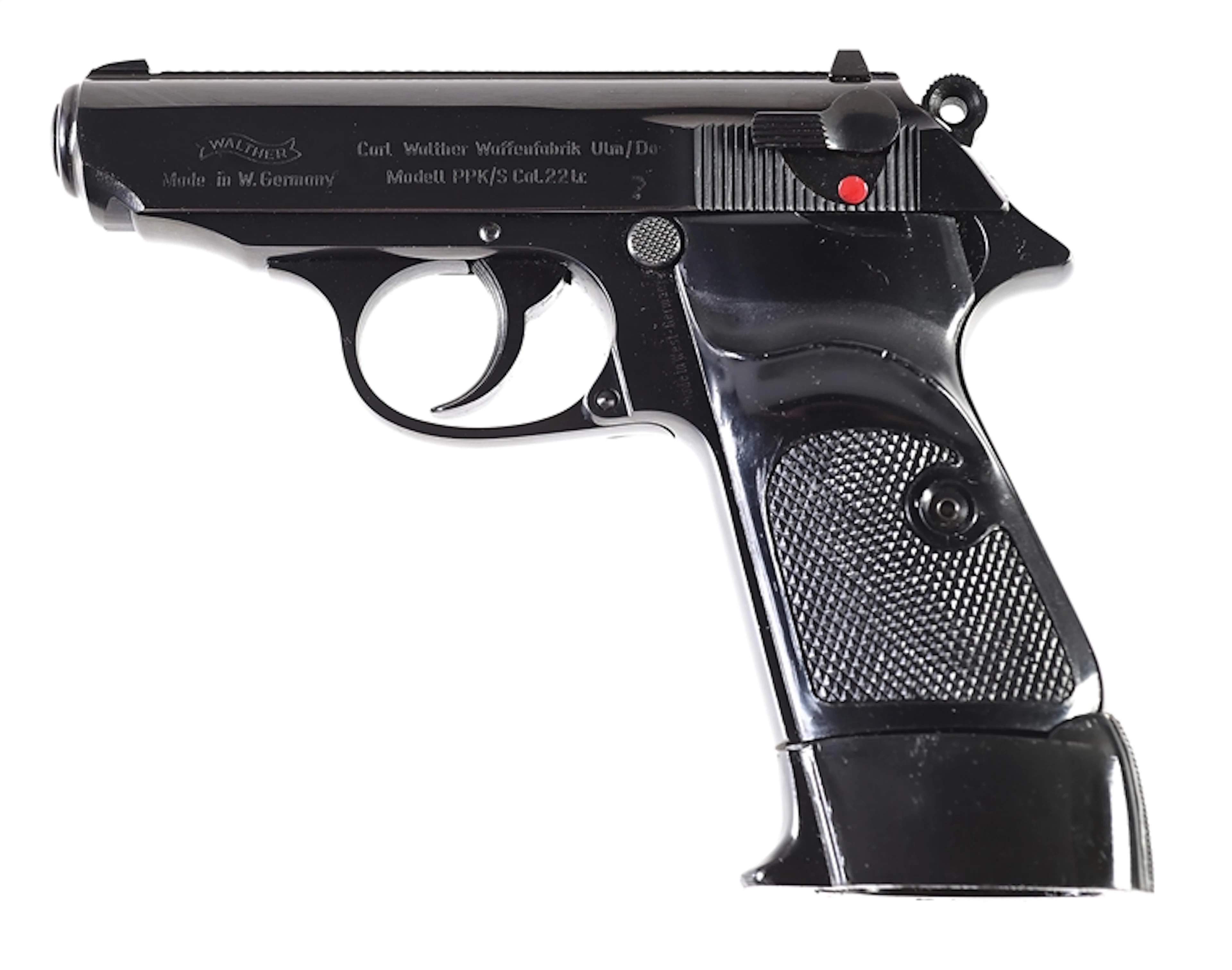 (C) EARLY WALTHER PPK/S TARGET .22 LR SEMI-AUTOMATIC PISTOL WITH BOX.