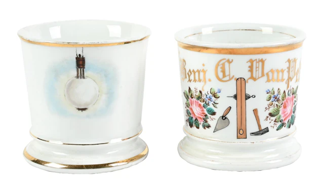 LOT OF 2: SHAVING MUGS