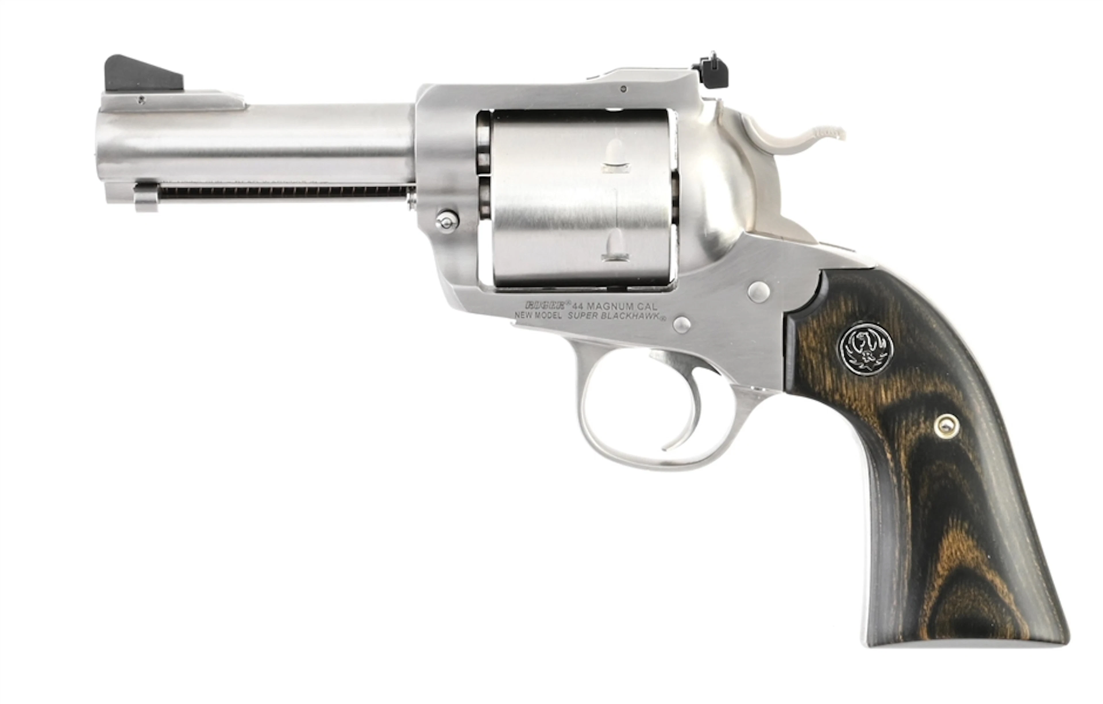 (M) BISLEY GRIP RUGER NEW MODEL SUPER BLACKHAWK WITH CASE.