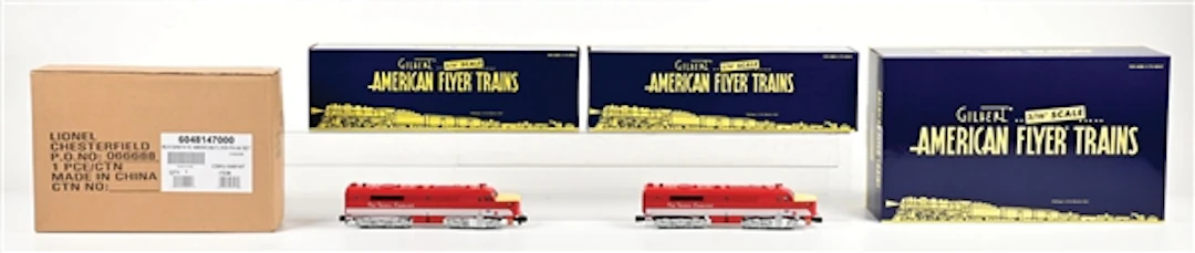 LOT OF 2: AMERICAN FLYER S-GA. SANTA FE & TEXAS SPECIAL ALCO PA-1