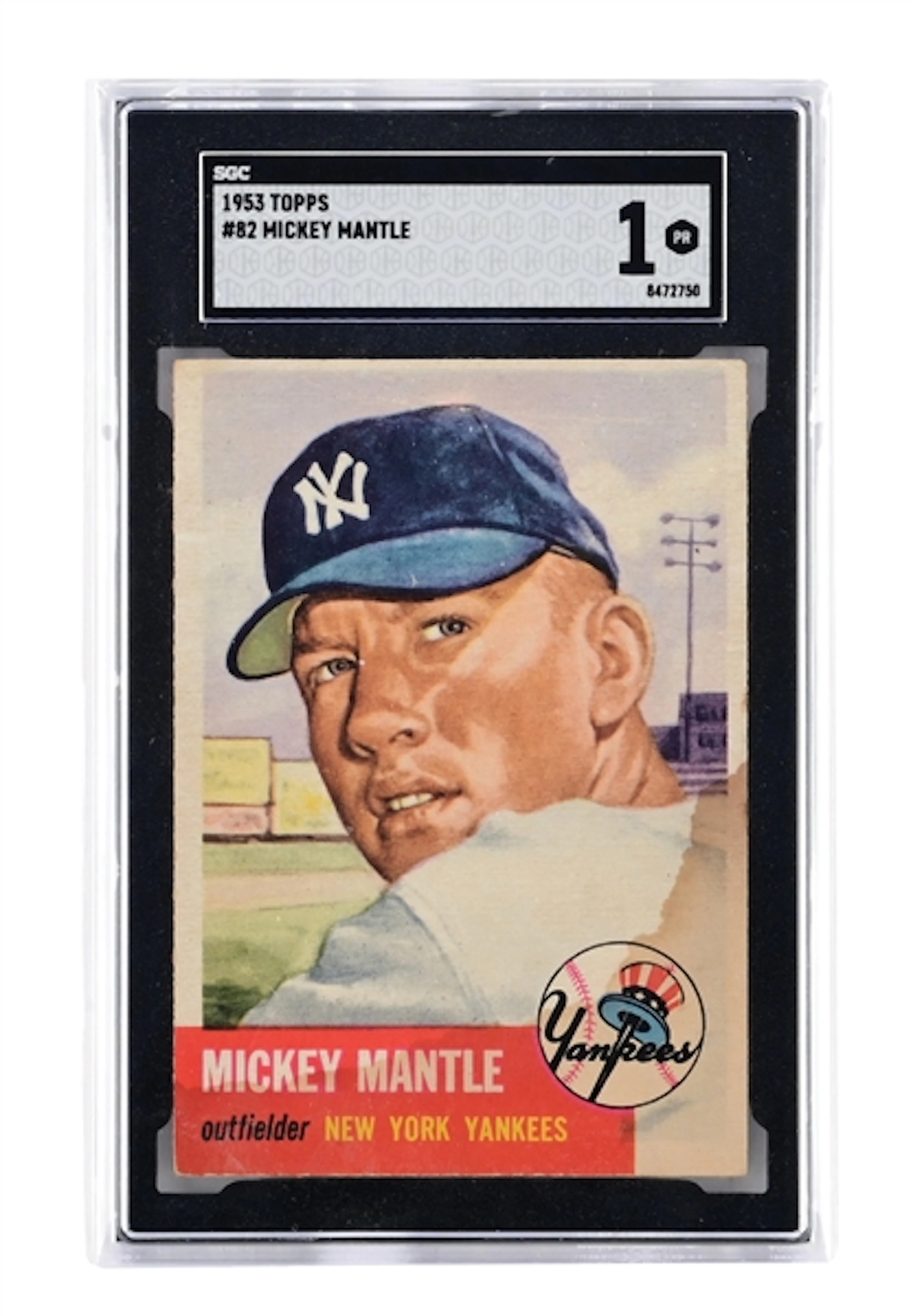 1953 TOPPS MICKEY MANTLE SGC 1