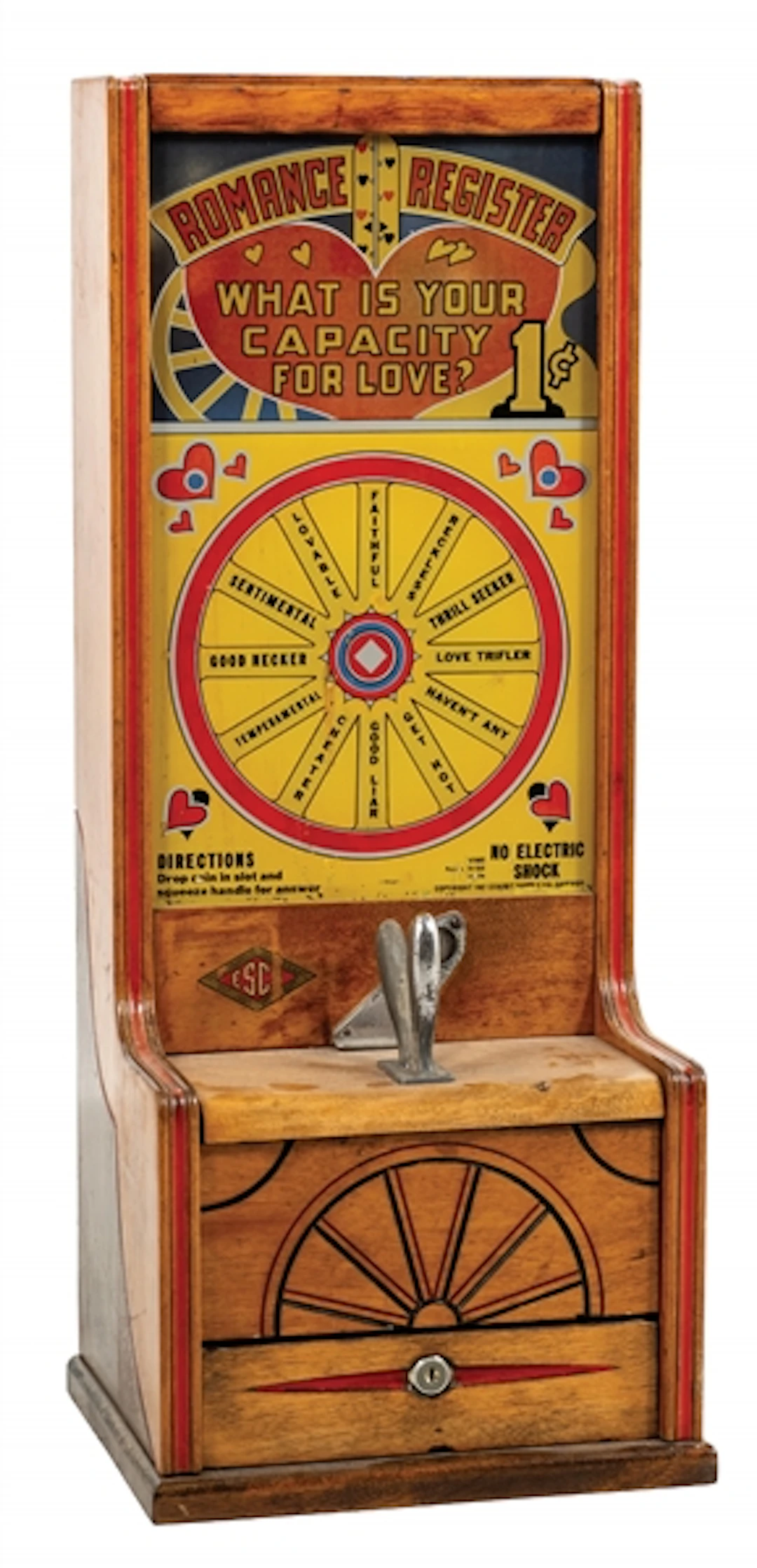 EXHIBIT SUPPLY CO. ROMANCE REGISTER COUNTERTOP ARCADE GAME