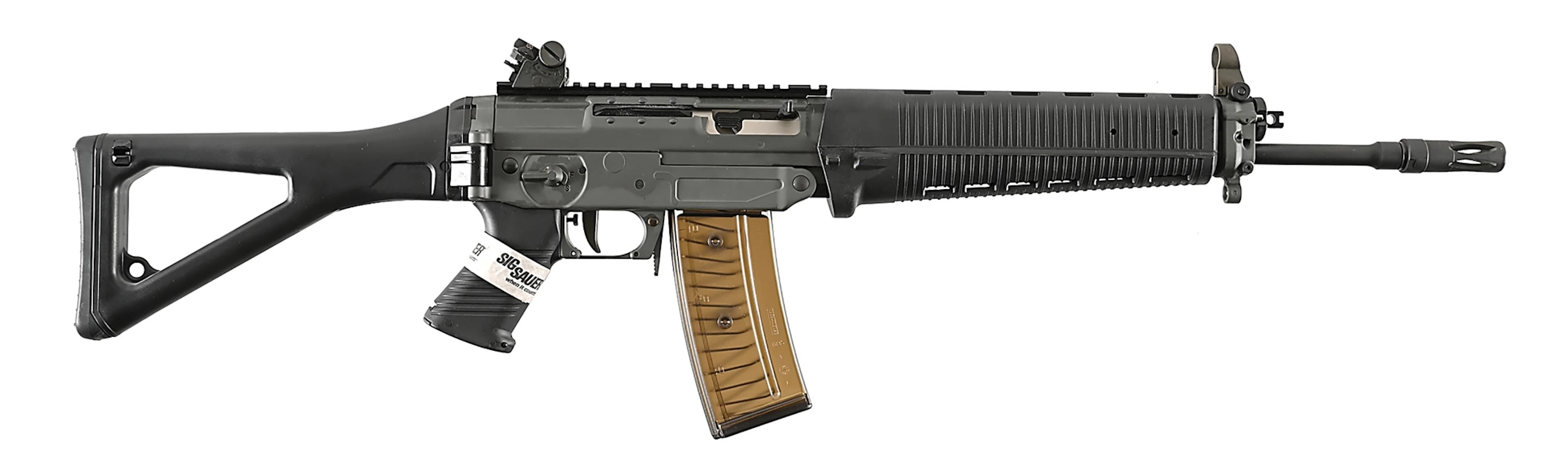 (M) SIG SAUER SIG551A1 5.56X45MM NATO SEMI-AUTOMATIC RIFLE WITH CASE.