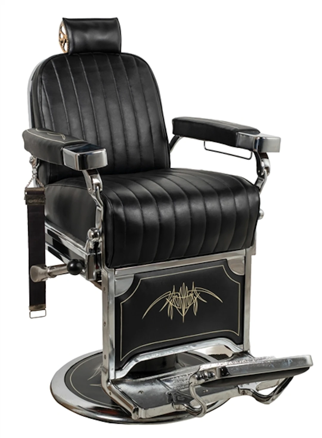 THEO A KOCHS BLACK BARBER CHAIR