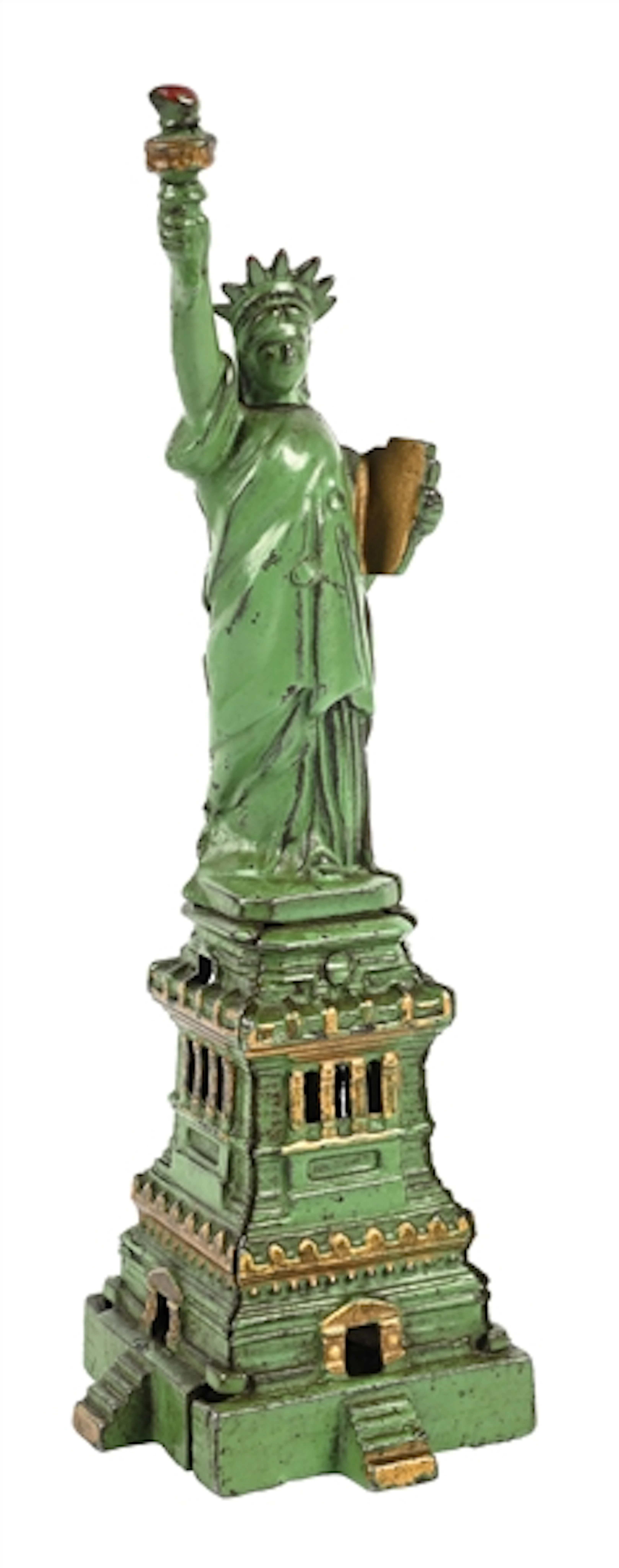 LARGE GREEN STATUE OF LIBERTY STILL BANK