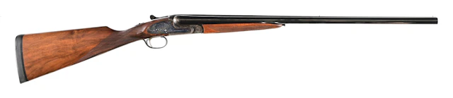 (M) ENGRAVED AMERICAN ARMS DERBY SIDE BY SIDE SHOTGUN.