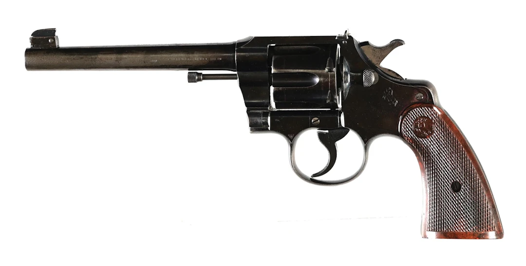 (C) COLT 2ND ISSUE OFFICER'S MODEL FLAT TOP TARGET DOUBLE ACTION REVOLVER.