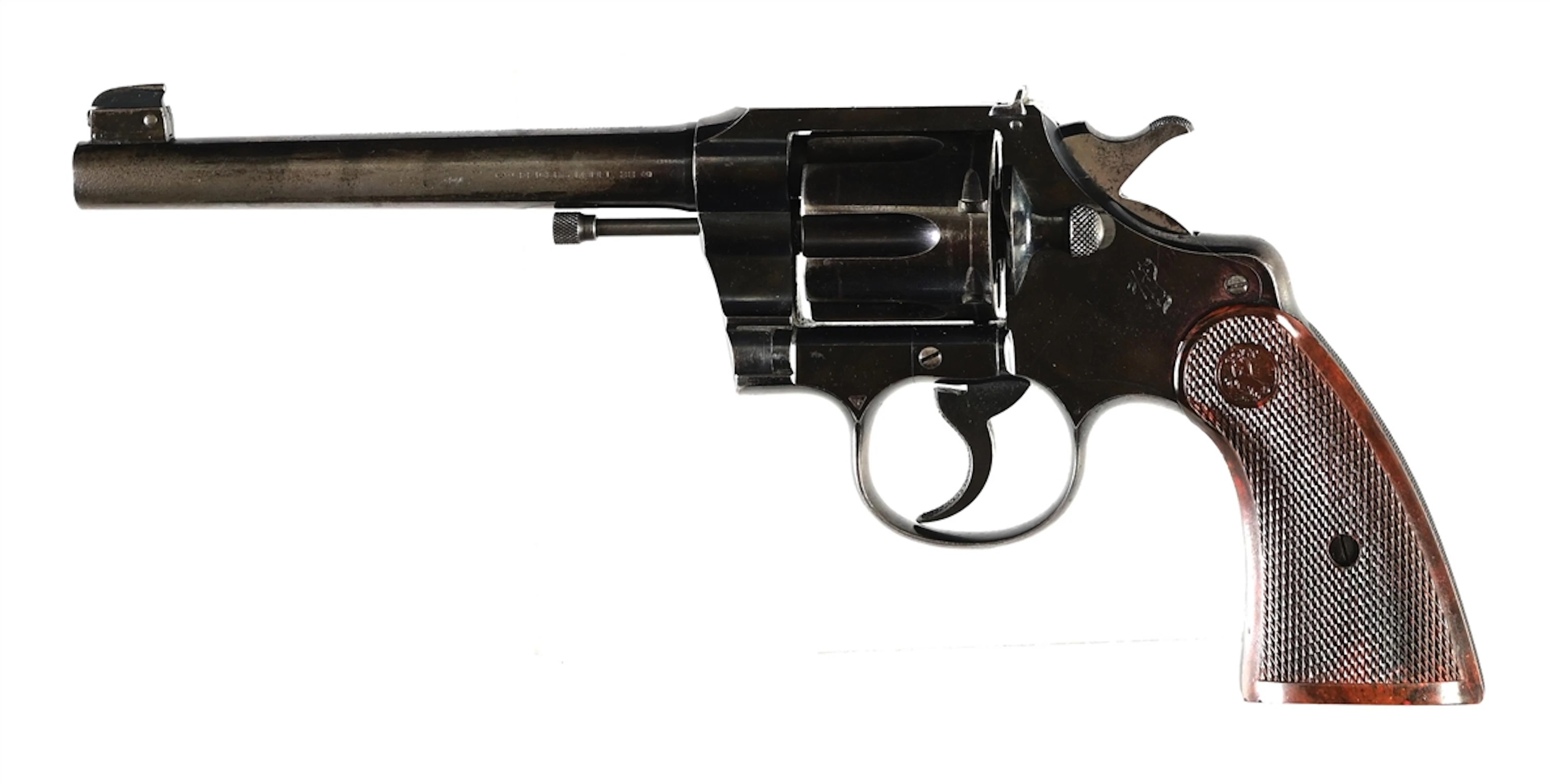 (C) COLT 2ND ISSUE OFFICER'S MODEL FLAT TOP TARGET DOUBLE ACTION REVOLVER.