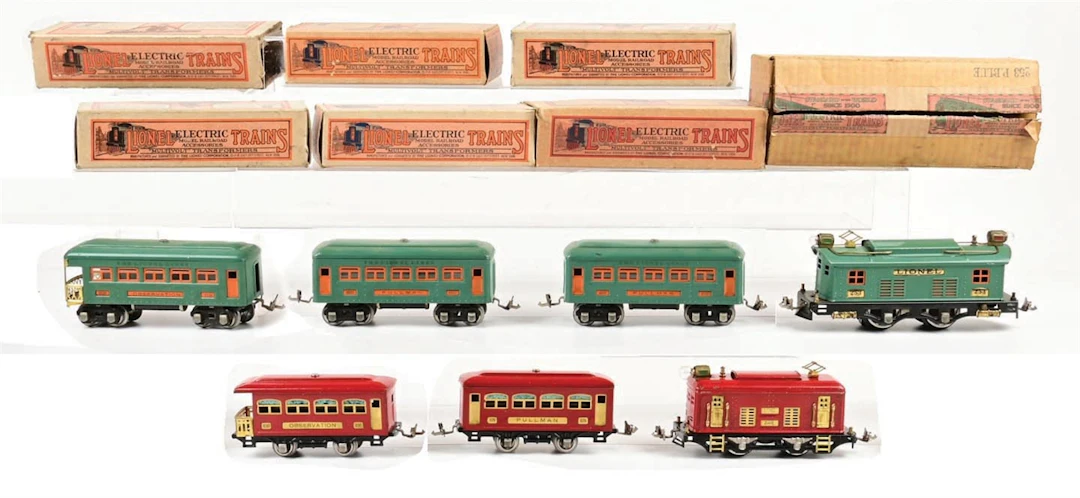 LOT OF 2: PRE-WAR LIONEL O-GA. NO. 292 & 296 ELECTRIC LOCOMOTIVE PASSENGER