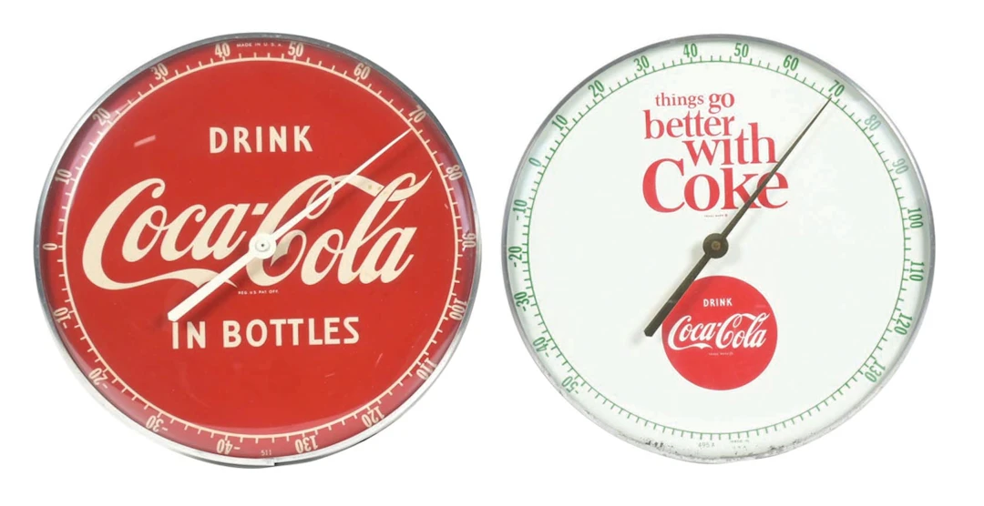 COLLECTION OF 2: DRINK COCA-COLA THERMOMETERS