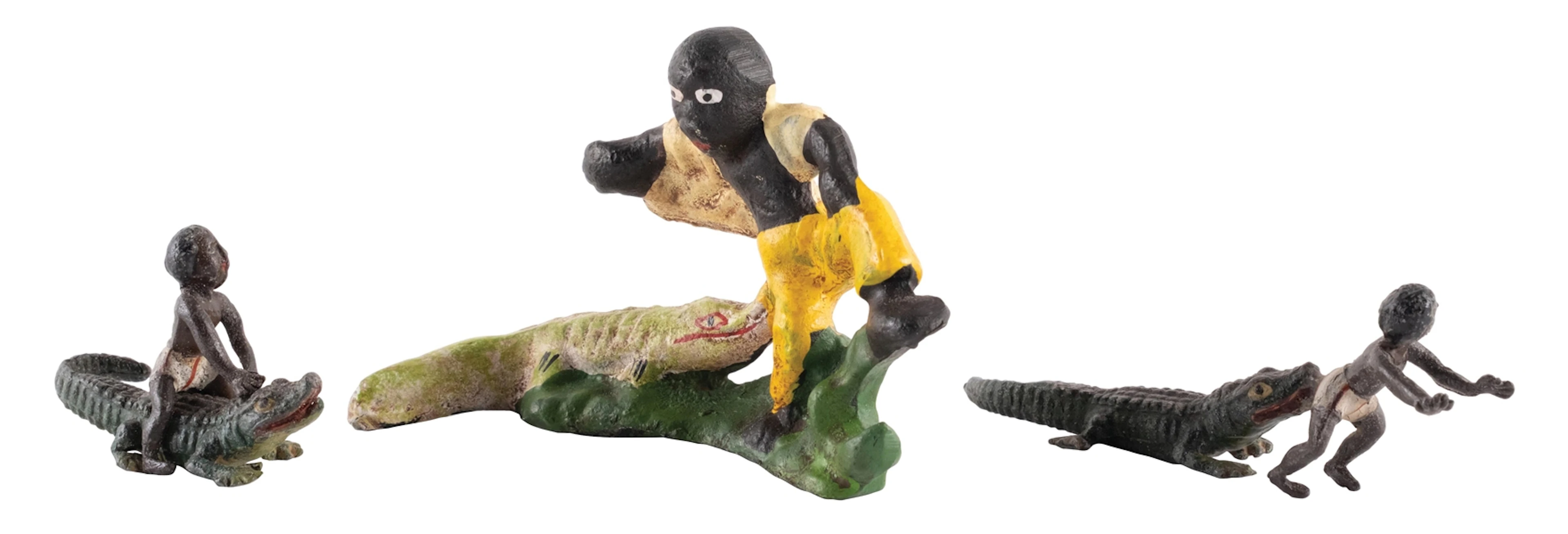 COLLECTION OF 3 CAST IRON BLACK AMERICANA FIGURINES