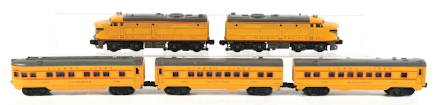 POST-WAR LIONEL O-GA. NO. 1464W ANNIVERSARY DIESEL PASSENGER SET