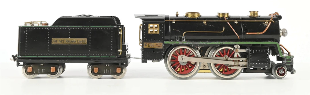 PRE-WAR IVES STANDARD GA. NO. 1760 TRANSITION STEAM LOCOMOTIVE & TENDER