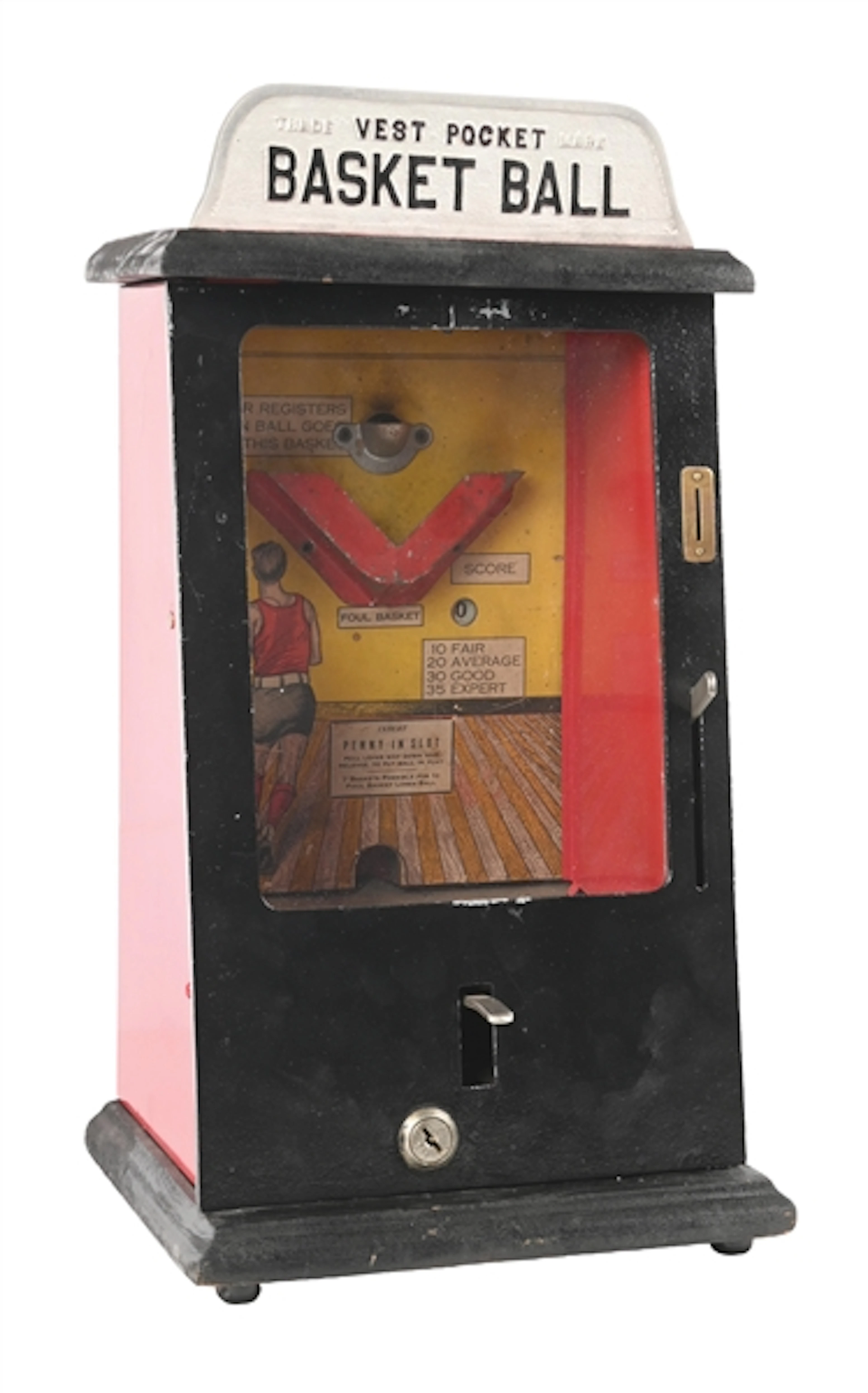 1¢ PEO VEST POCKET BASKET BALL COUNTERTOP TRADE STIMULATOR