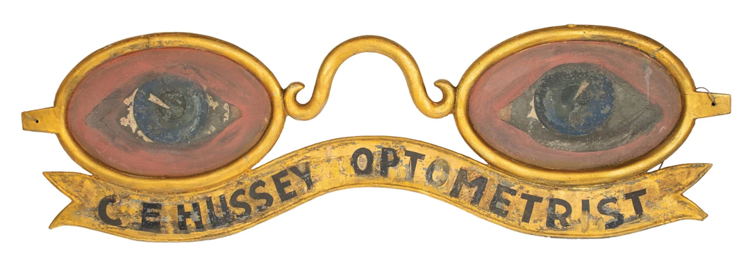 OPTOMETRIST TRADE SIGN FOR C.E. HUSSEY