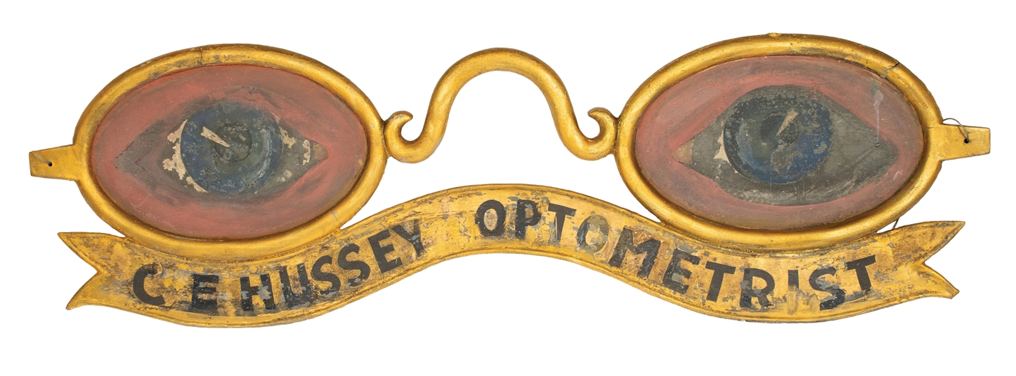 OPTOMETRIST TRADE SIGN FOR C.E. HUSSEY