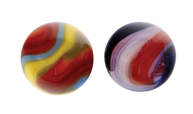 LOT OF 2: AKRO AGATE MARBLES