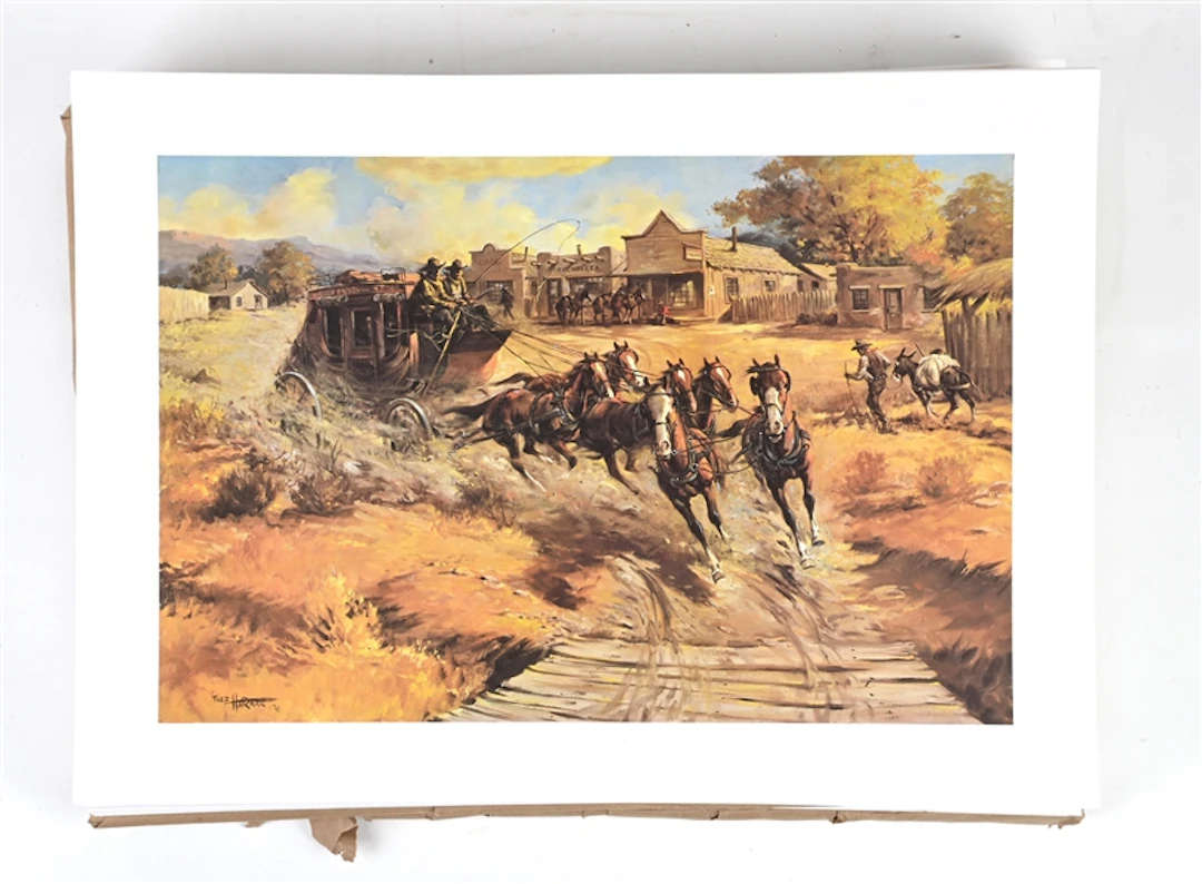 LOT OF APPROXIMATELY 300 "DUSTY TRAIL" PRINTS BY FRED HARMAN