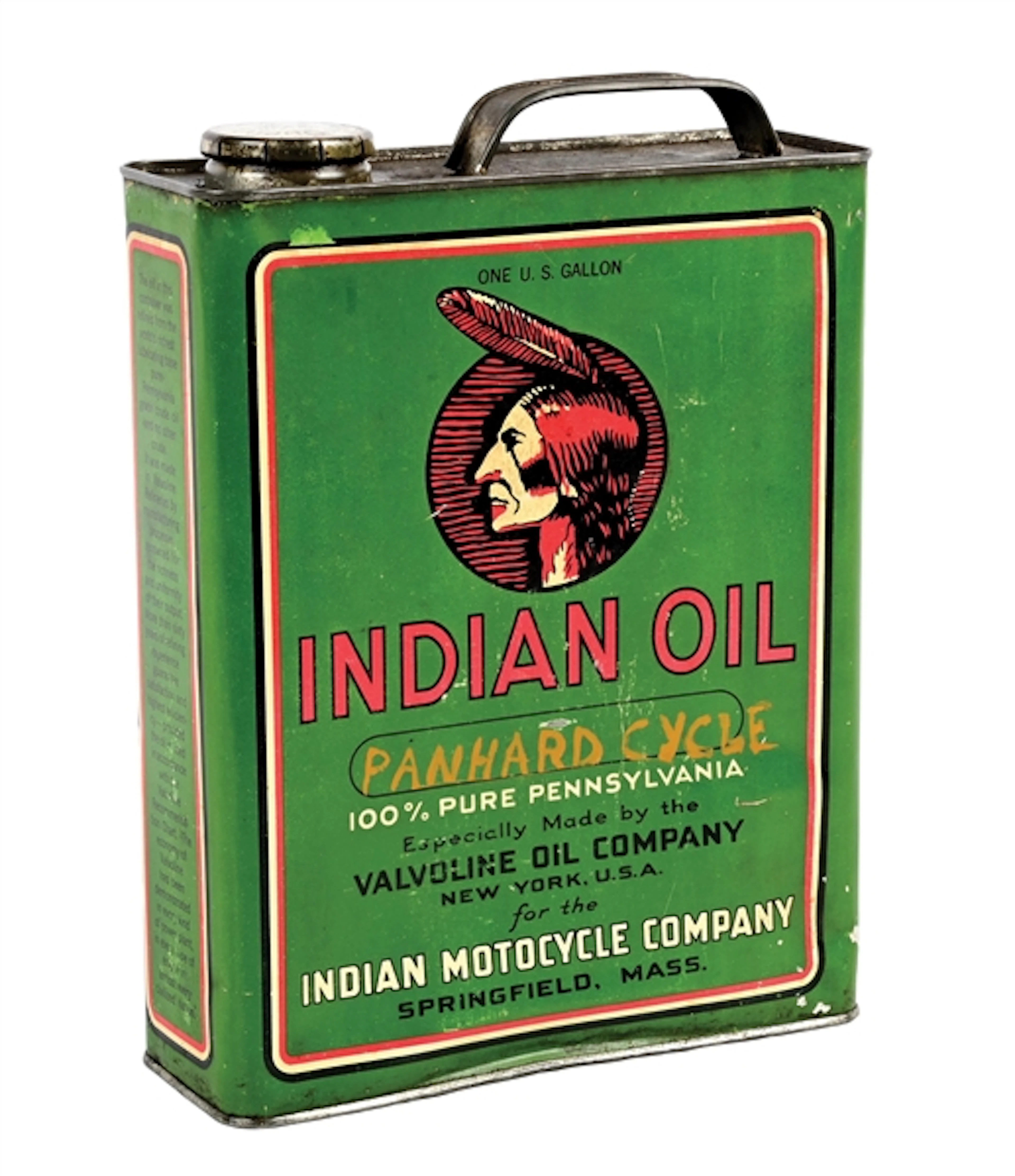 INDIAN MOTORCYCLE OIL ONE GALLON OIL CAN