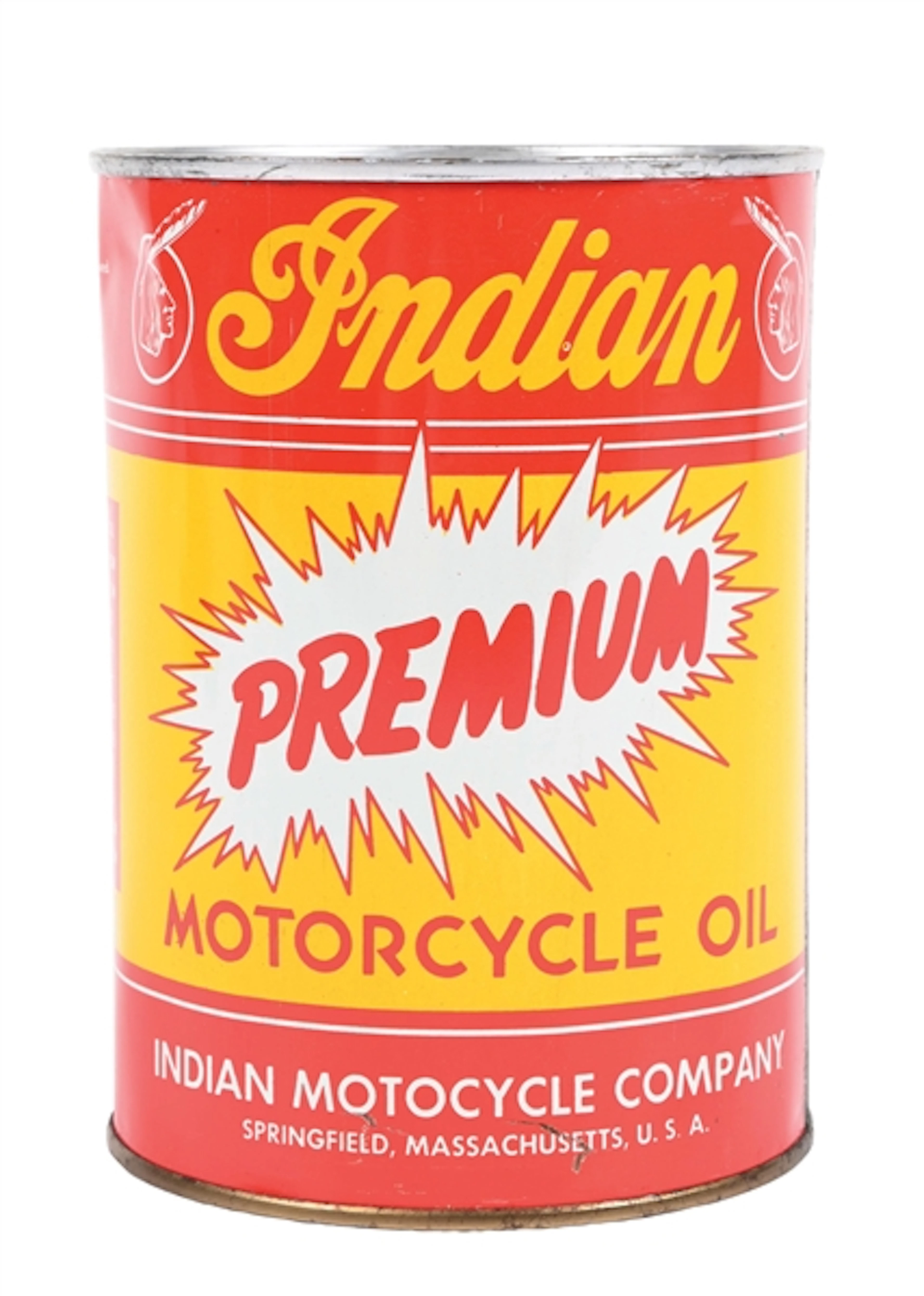 INDIAN PREMIUM MOTORCYCLE OIL ONE QUART CAN