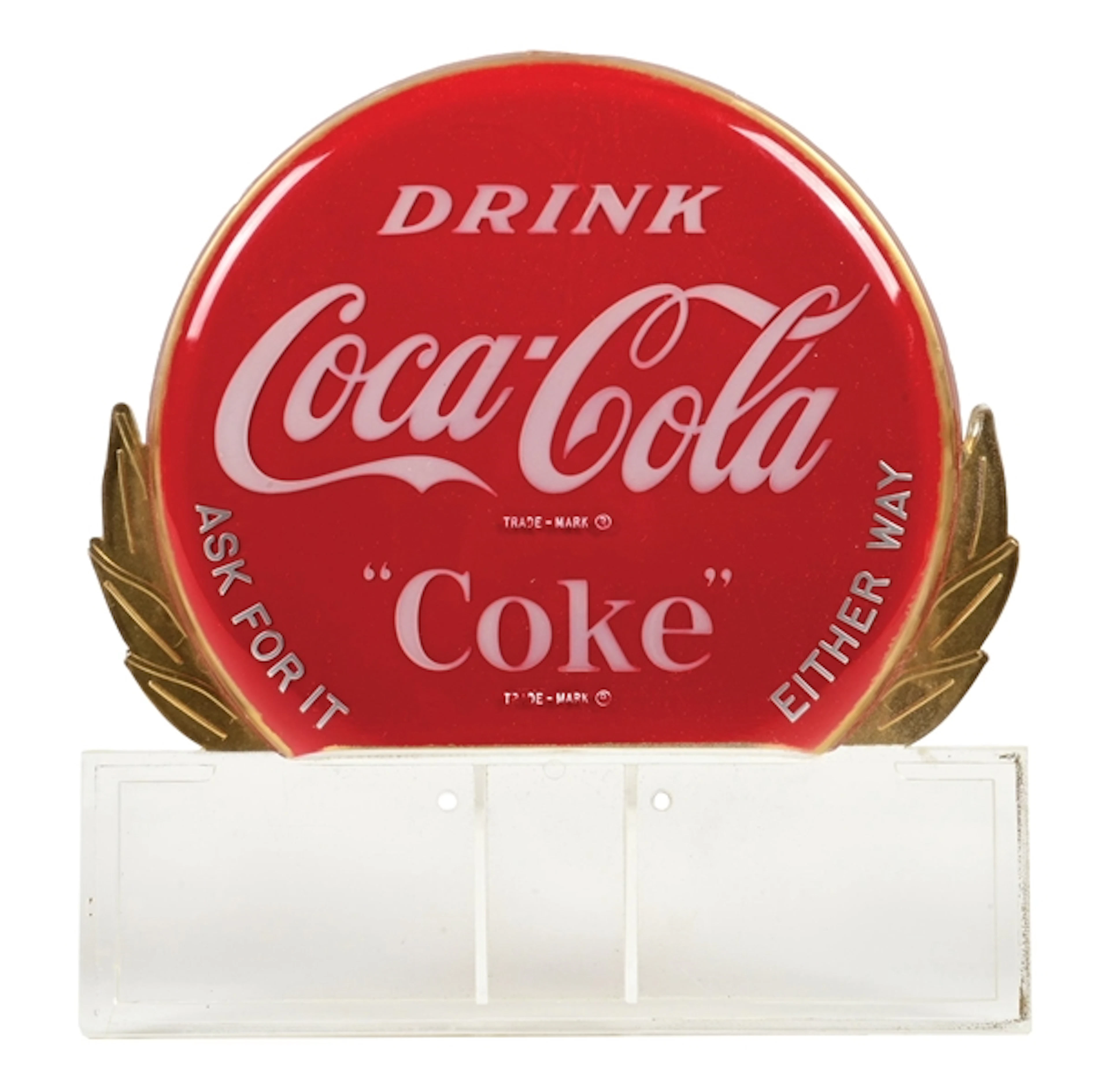COCA-COLA BOTTLE TOPPER DISPLAY ELEMENT