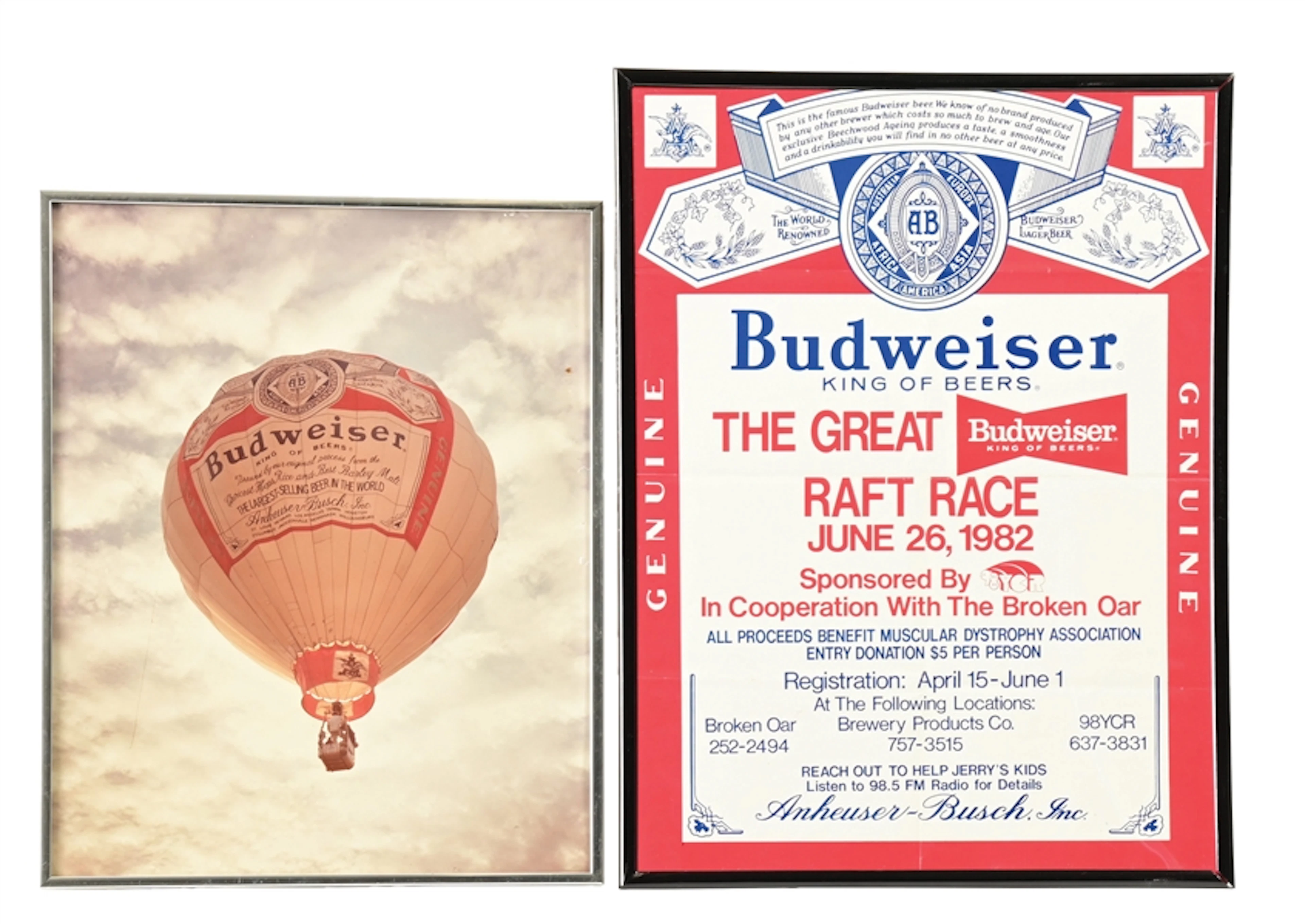 COLLECTION OF 2: ANHEUSER-BUSCH BUDWEISER POSTERS