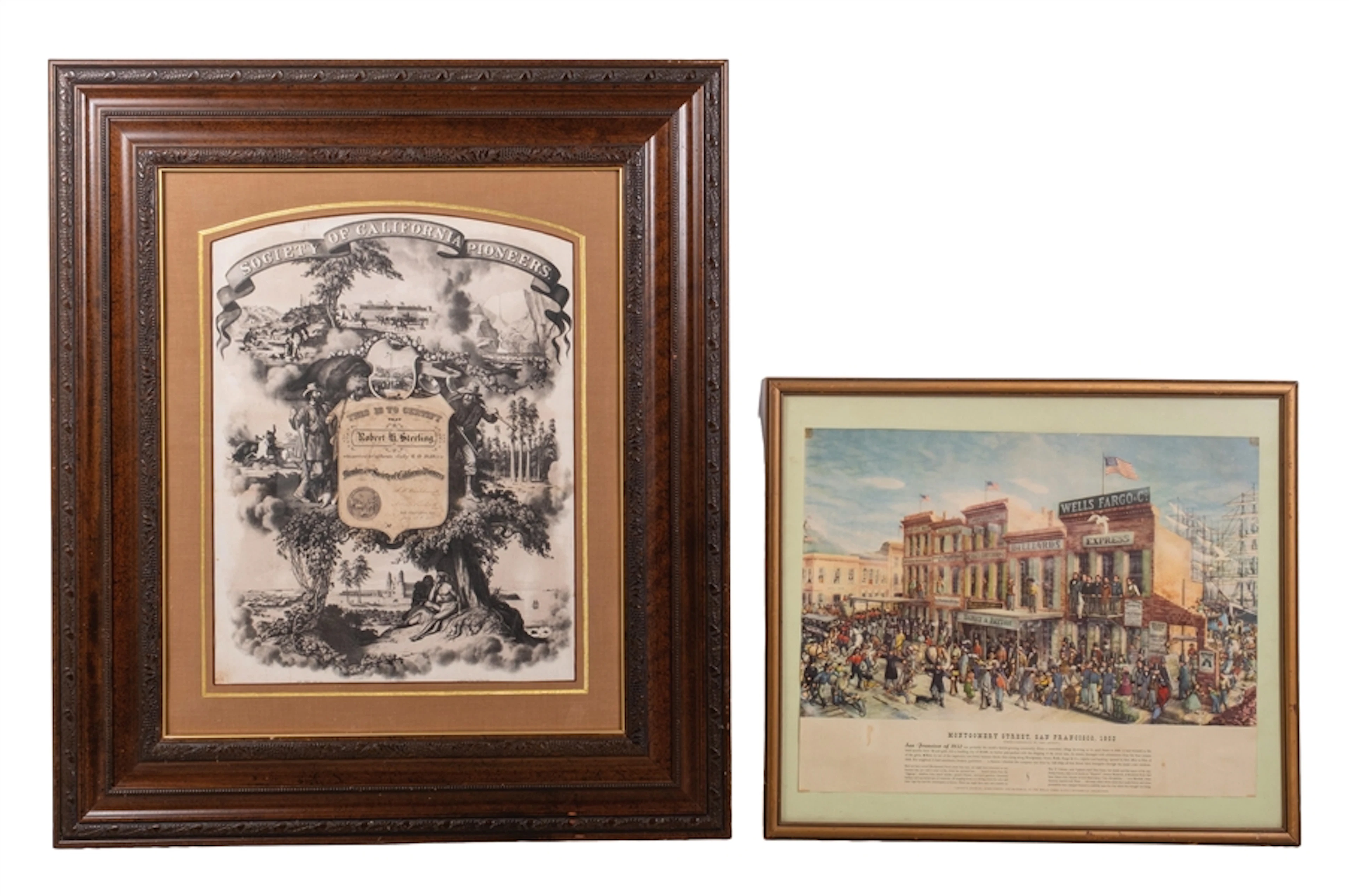 PAIR OF FRAMED ADVERTISING SIGNS