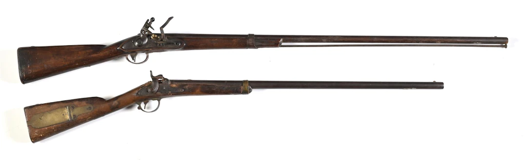 (A) LOT OF 2: M.T. WICKHAM MODEL 1816 FLINTLOCK MUSKET AND WHITNEY