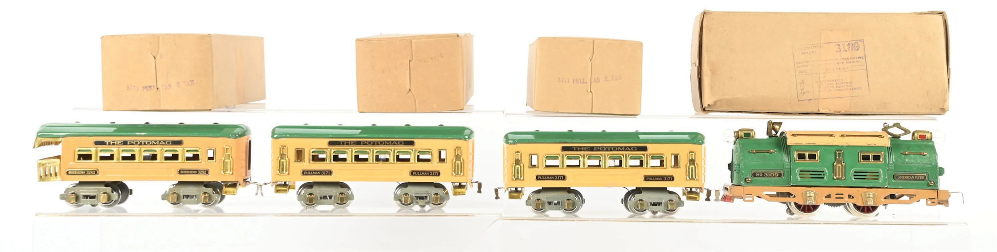 AMERICAN FLYER PREWAR O. GAUGE ELECTRIC LOCOMOTIVE NO. 3109 WITH POTOMAC