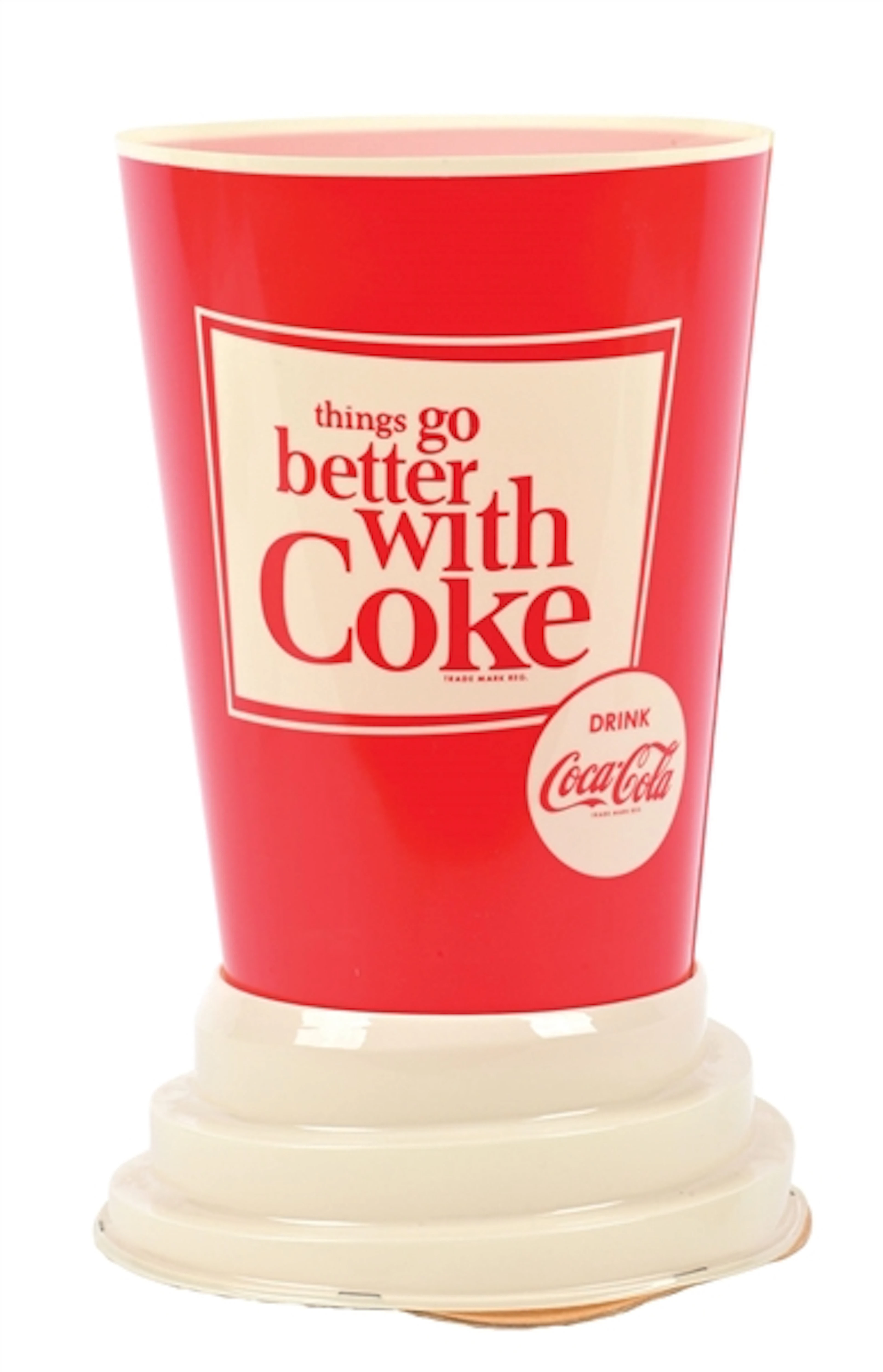 "THINGS GO BETTER WITH COKE" LIGHT UP CUP SIGN