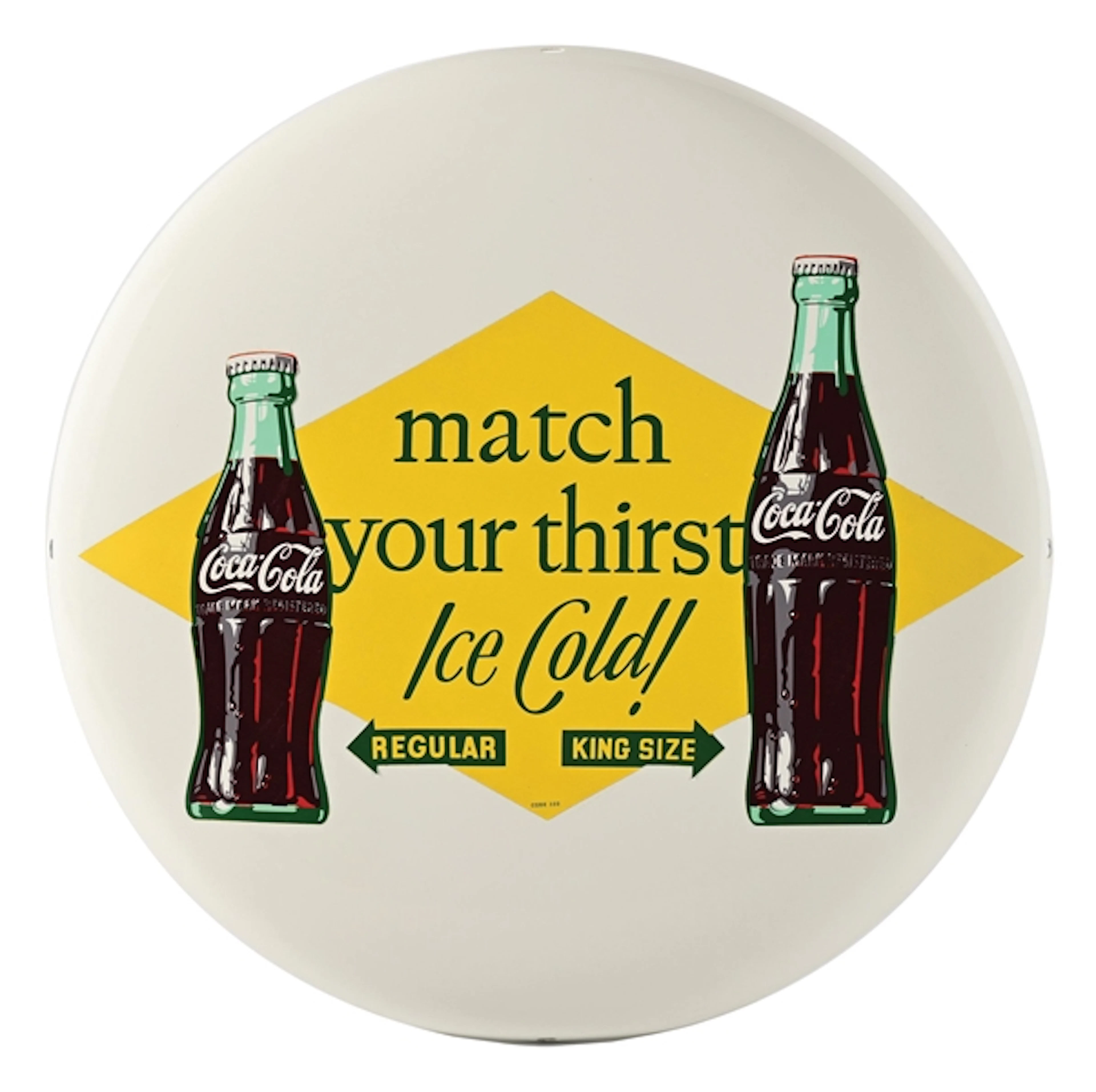 COCA-COLA "MATCH YOUR THIRST" DECAL BUTTON