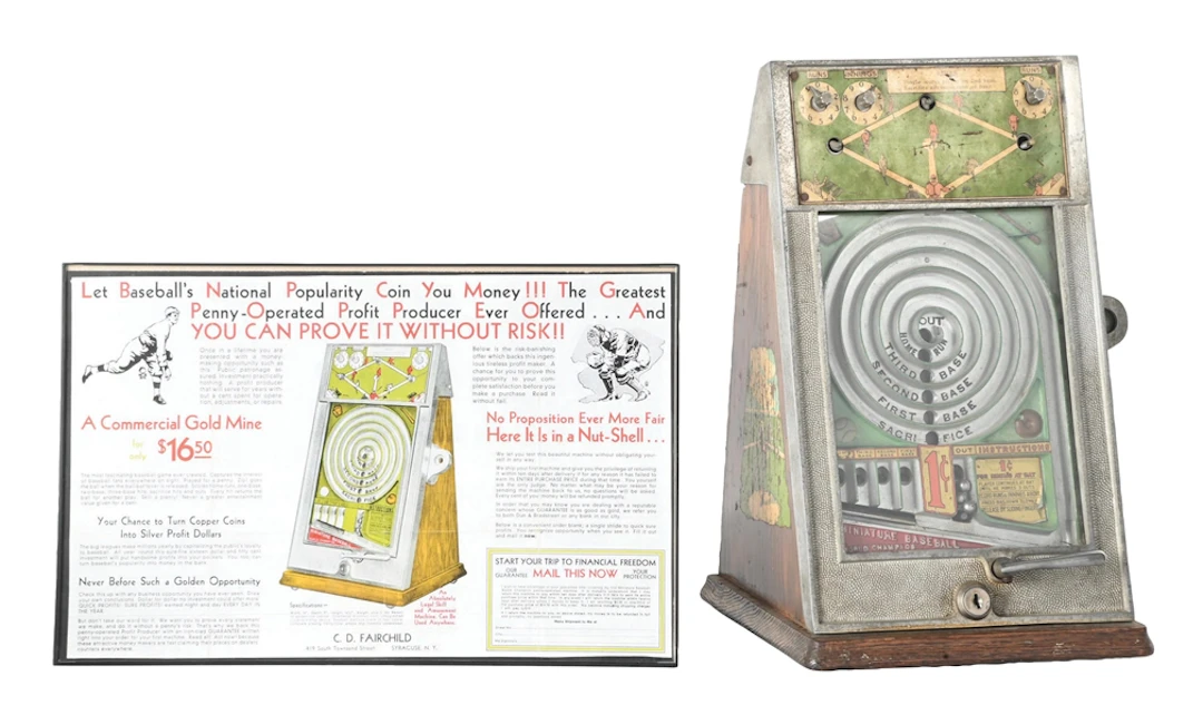 1¢ PEO MFG. CO. "WORLD CHAMPION" BASEBALL TABLETOP GAME