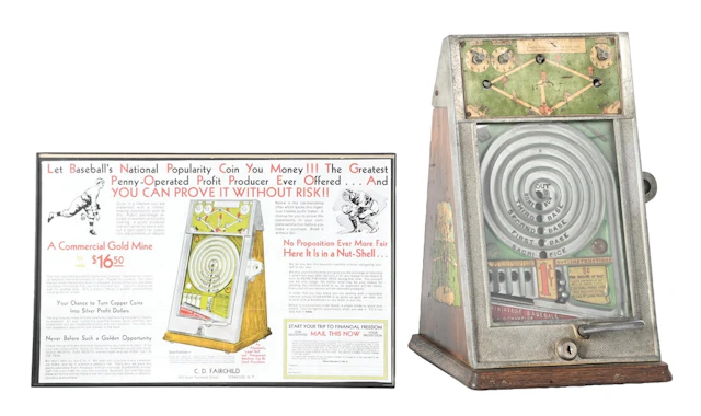 1¢ PEO MFG. CO. "WORLD CHAMPION" BASEBALL TABLETOP GAME