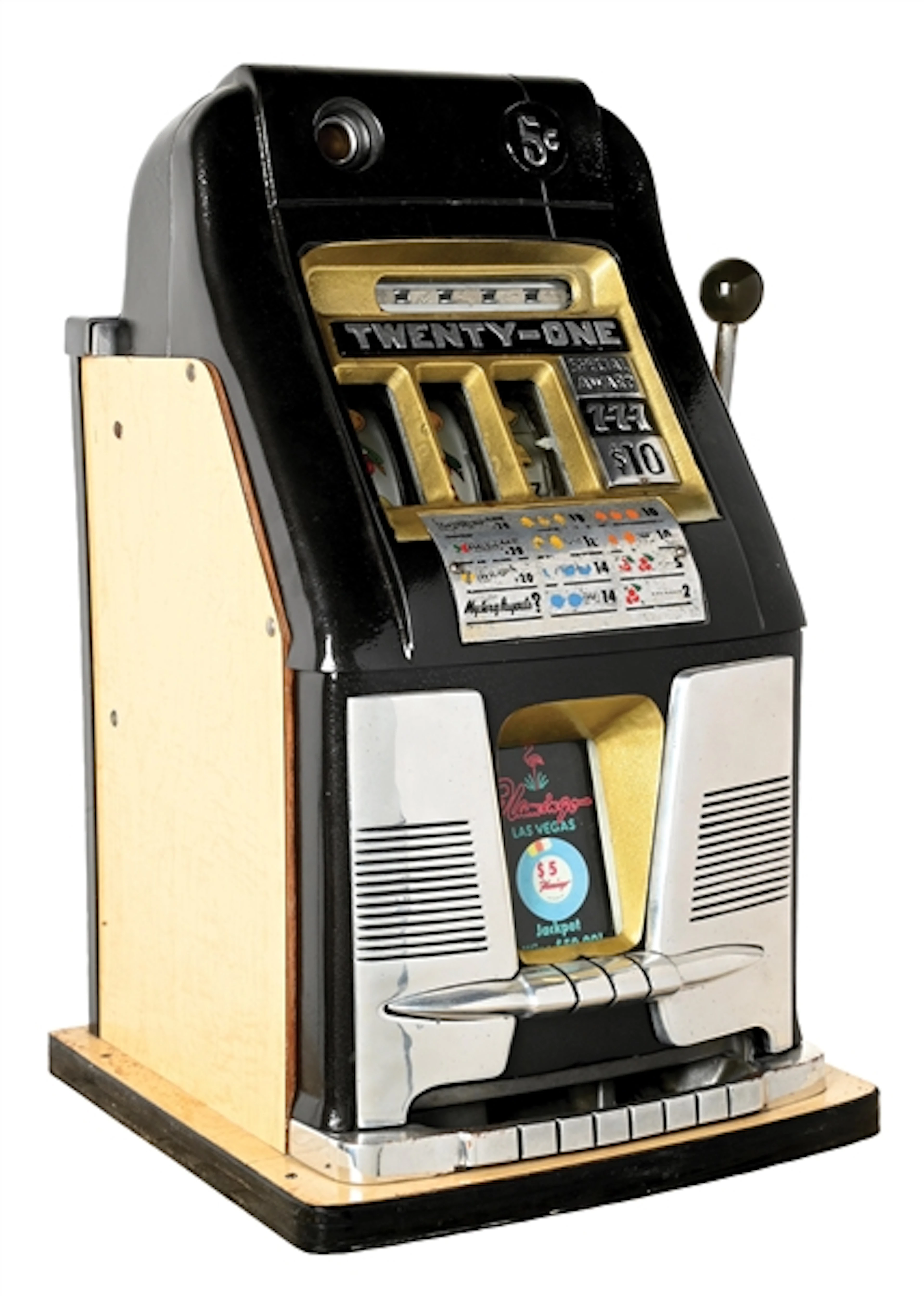 5¢ MILLS NOVELTY CO. TWENTY-ONE HIGH TOP SLOT MACHINE