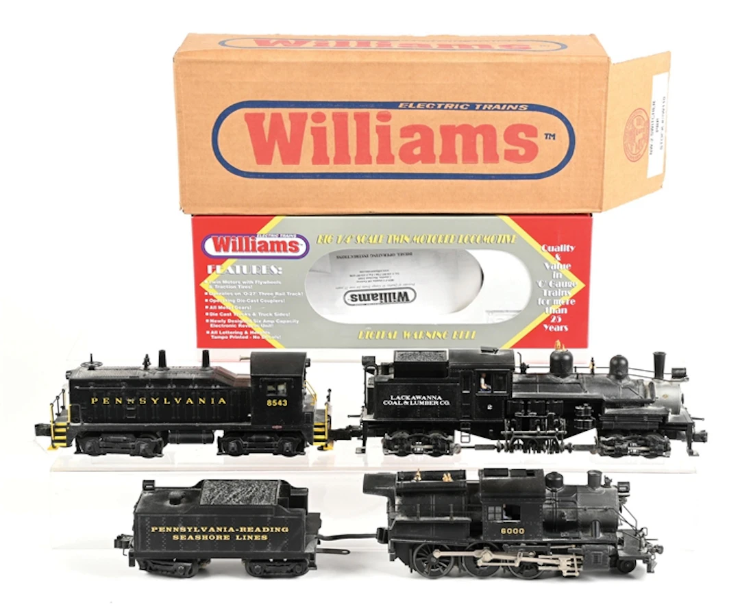 LOT OF 3: VARIOUS 0-GA. STEAM & DIESEL LOCOMOTIVES