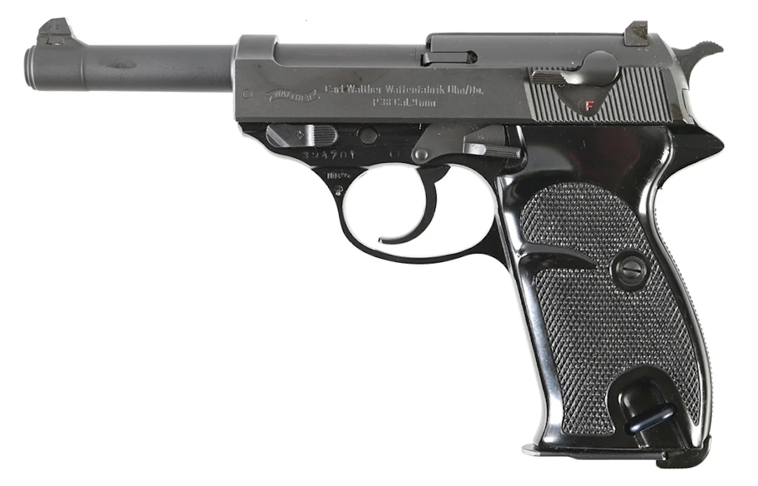 (M) INTERARMS GERMAN LIGHT WEIGHT WALTHER P.38 SEMI-AUTOMATIC PISTOL WITH BOX.