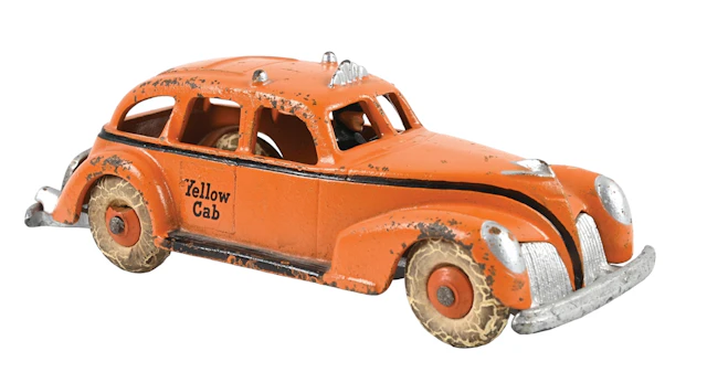 HUBLEY MANUFACTURING CO. NO. 2321 CAST-IRON “YELLOW CAB” TAXI
