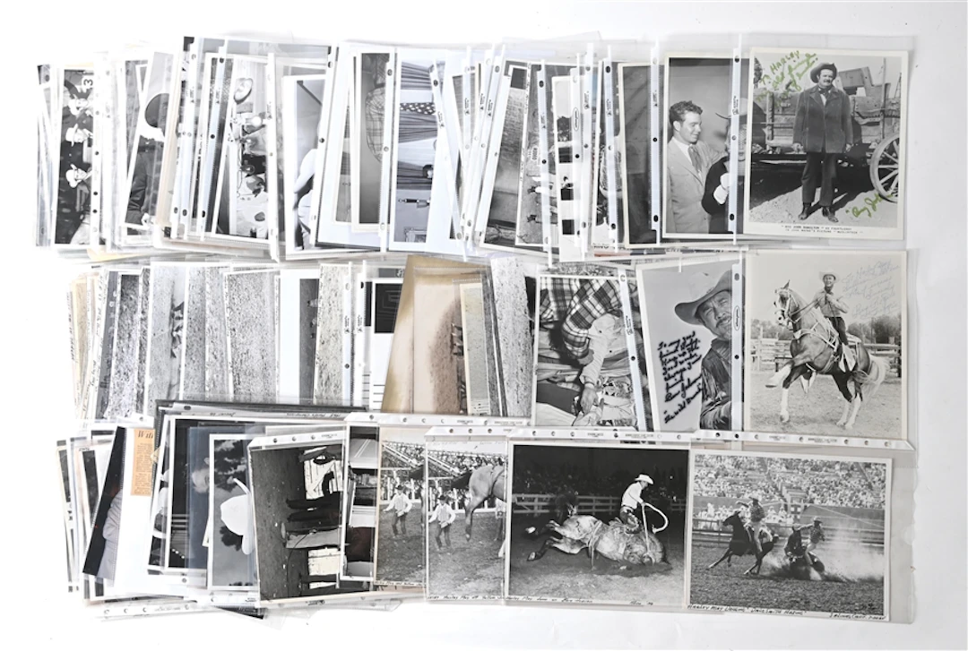 LARGE COLLECTION OF: VINTAGE HARLEY MAY ASSORTED PERSONAL AND BULL