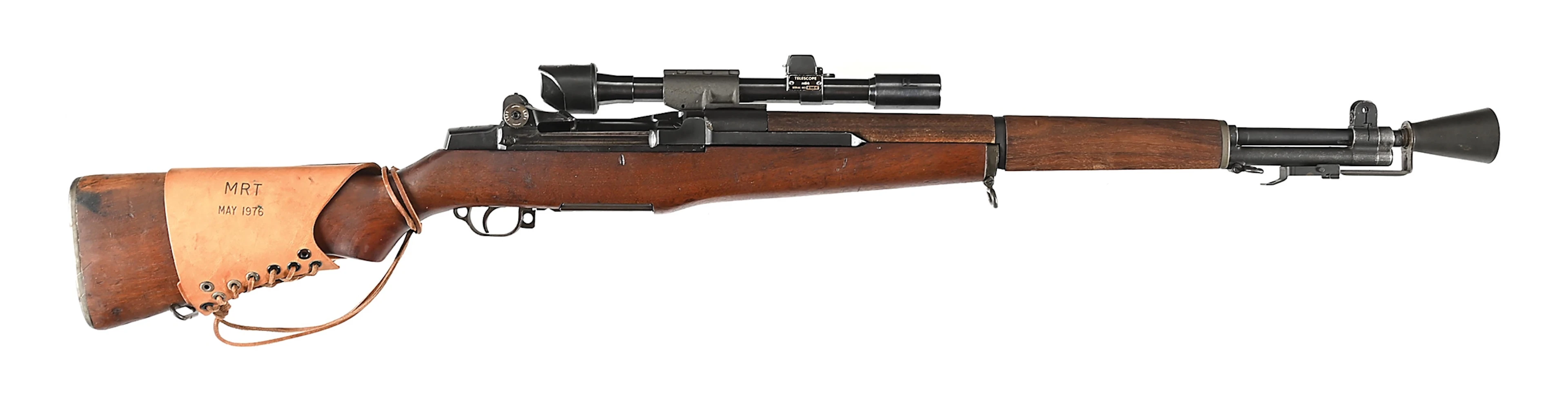 (C) DOCUMENTED SPRINGFIELD ARMORY M1D GARAND SEMI-AUTOMATIC RIFLE.