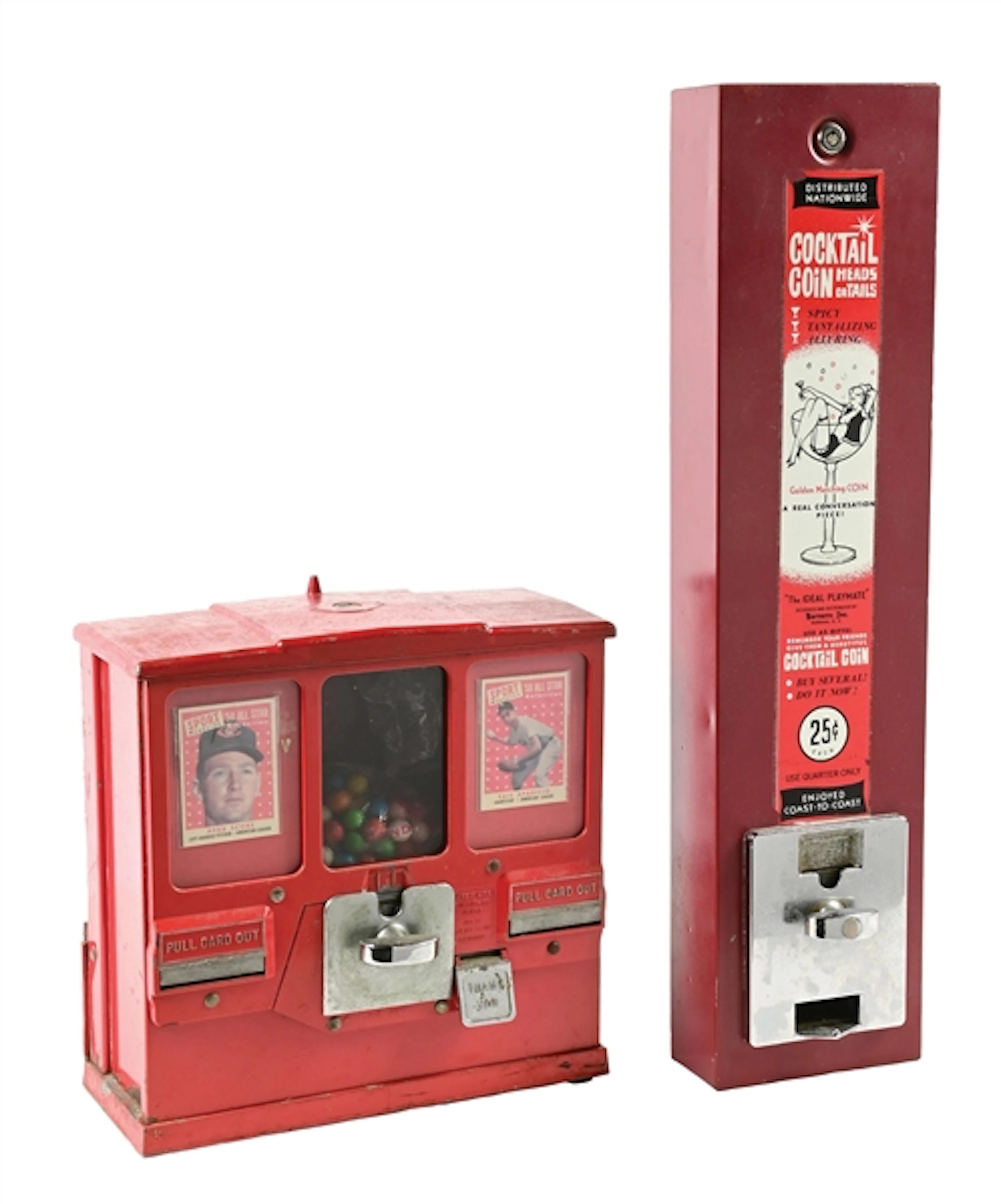 A PAIR OF VENDING MACHINES