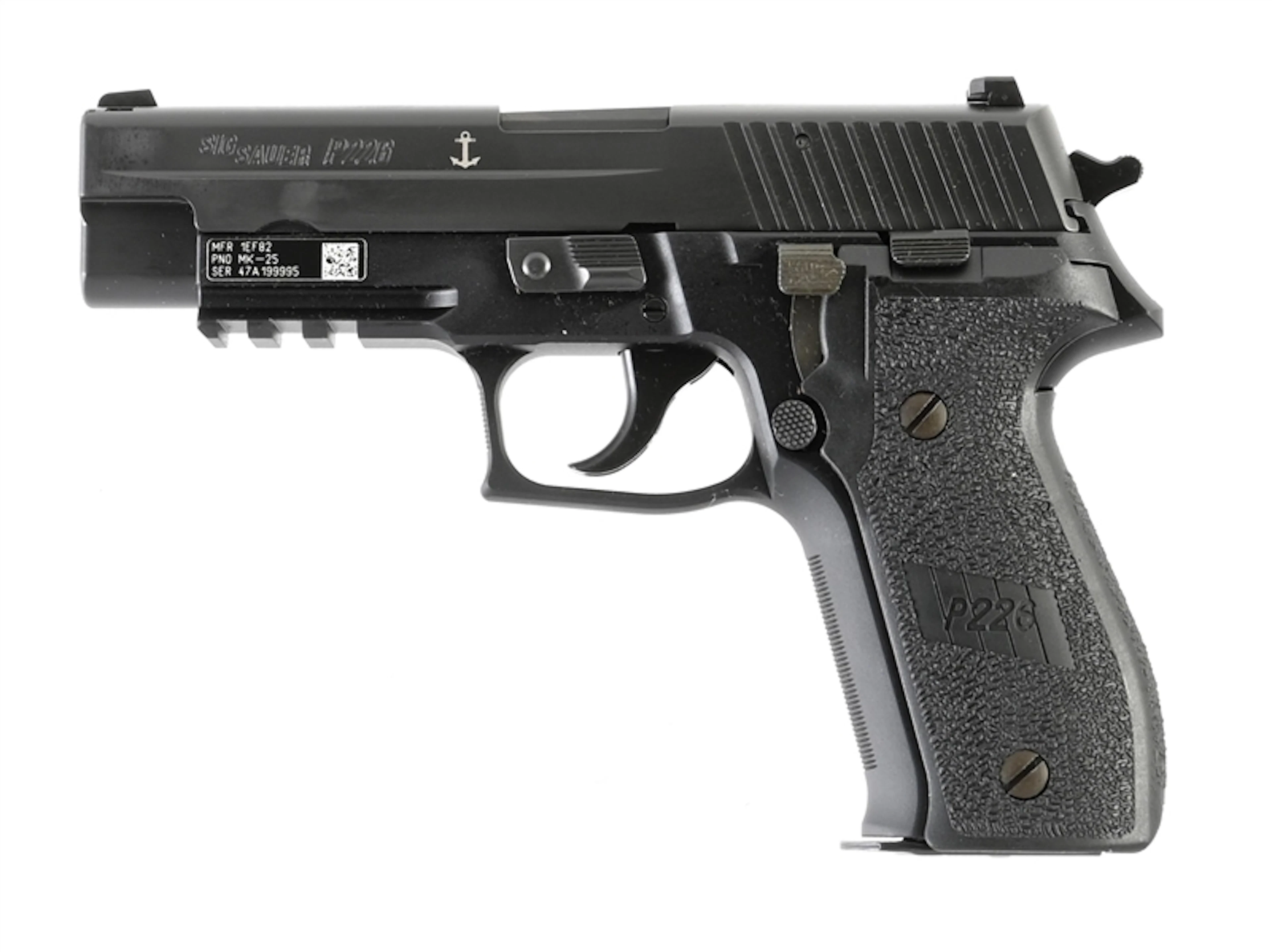 (M) SIG SAUER P226 / MK-25 NAVY SEALS MODEL SEMI-AUTOMATIC PISTOL WITH CASE.