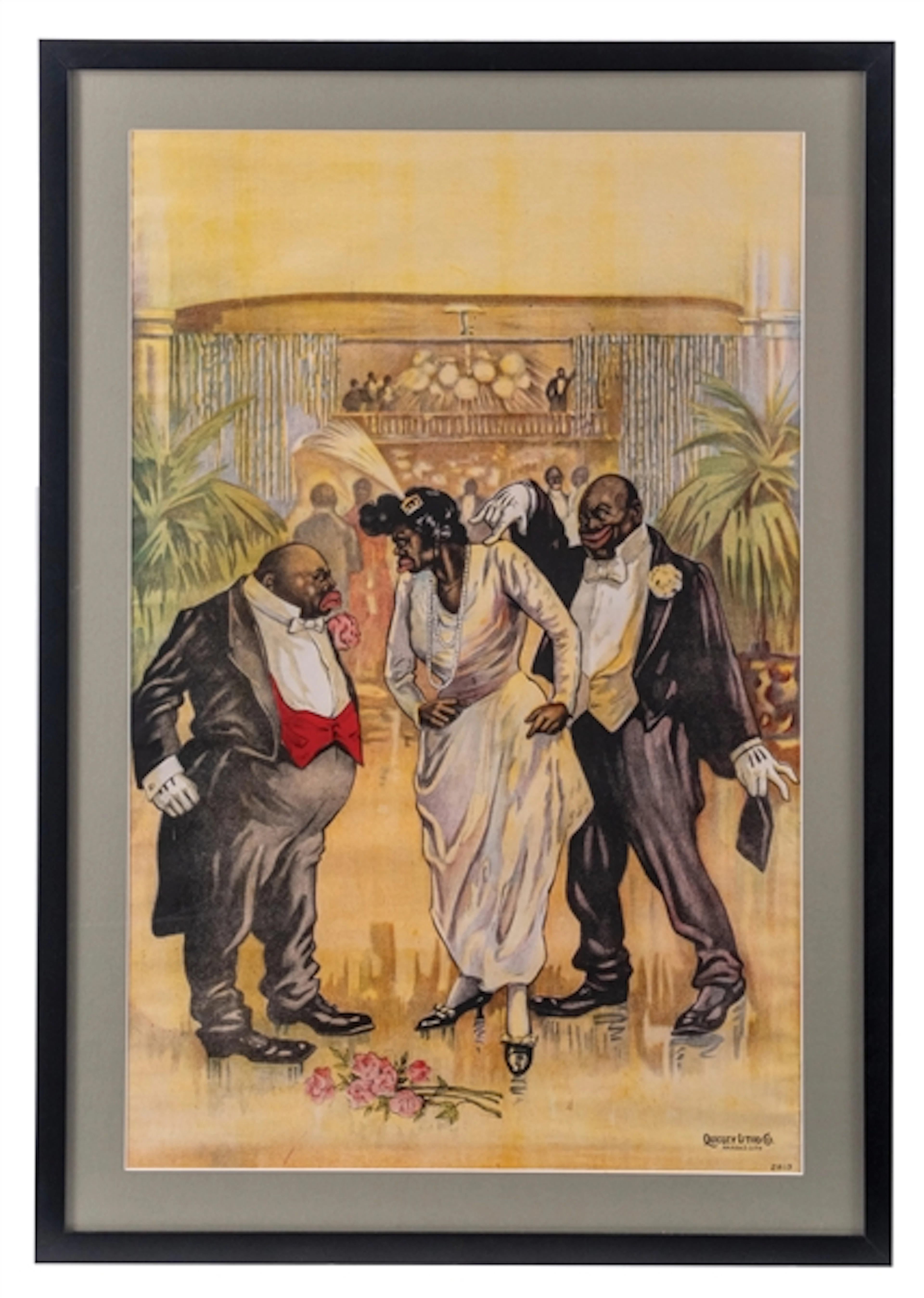 BLACK AMERICANA FRAMED LITHOGRAPH POSTER
