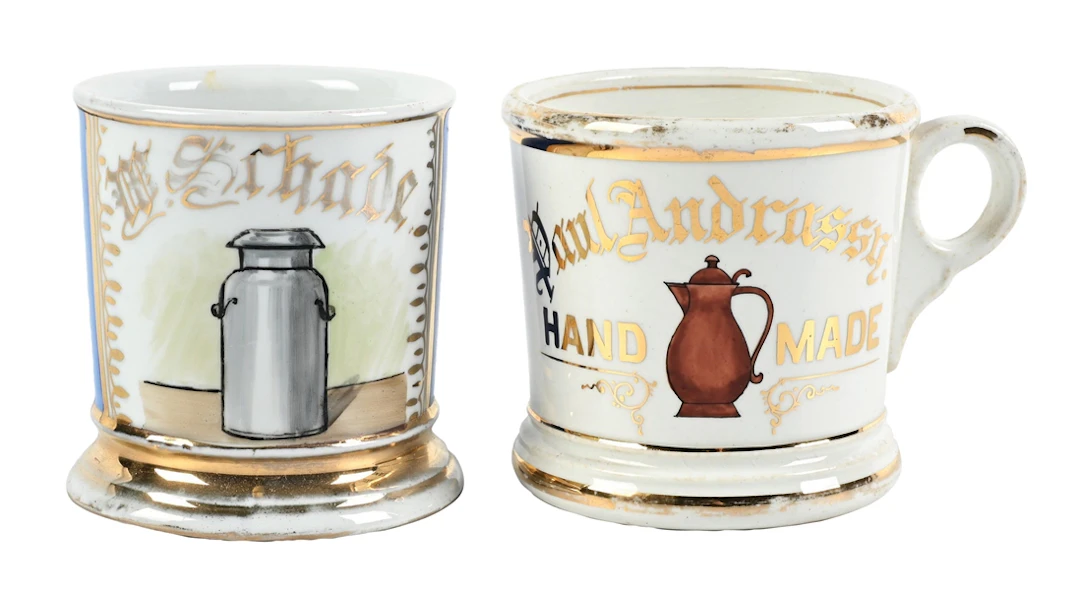 LOT OF 2: SHAVING MUGS
