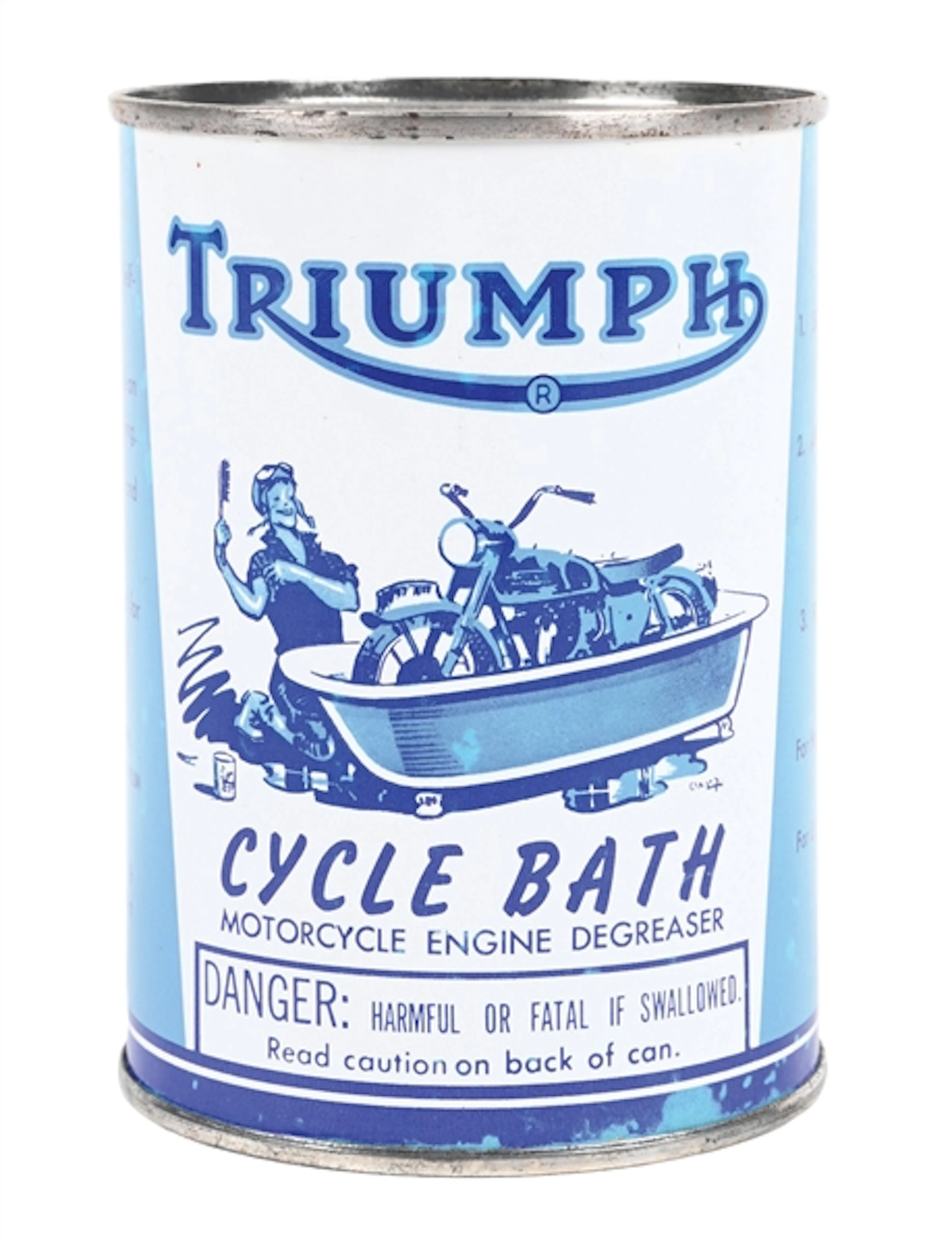 TRIUMPH CYCLE BATH MOTORCYCLE ENGINE DEGREASER 15 OZ. CAN